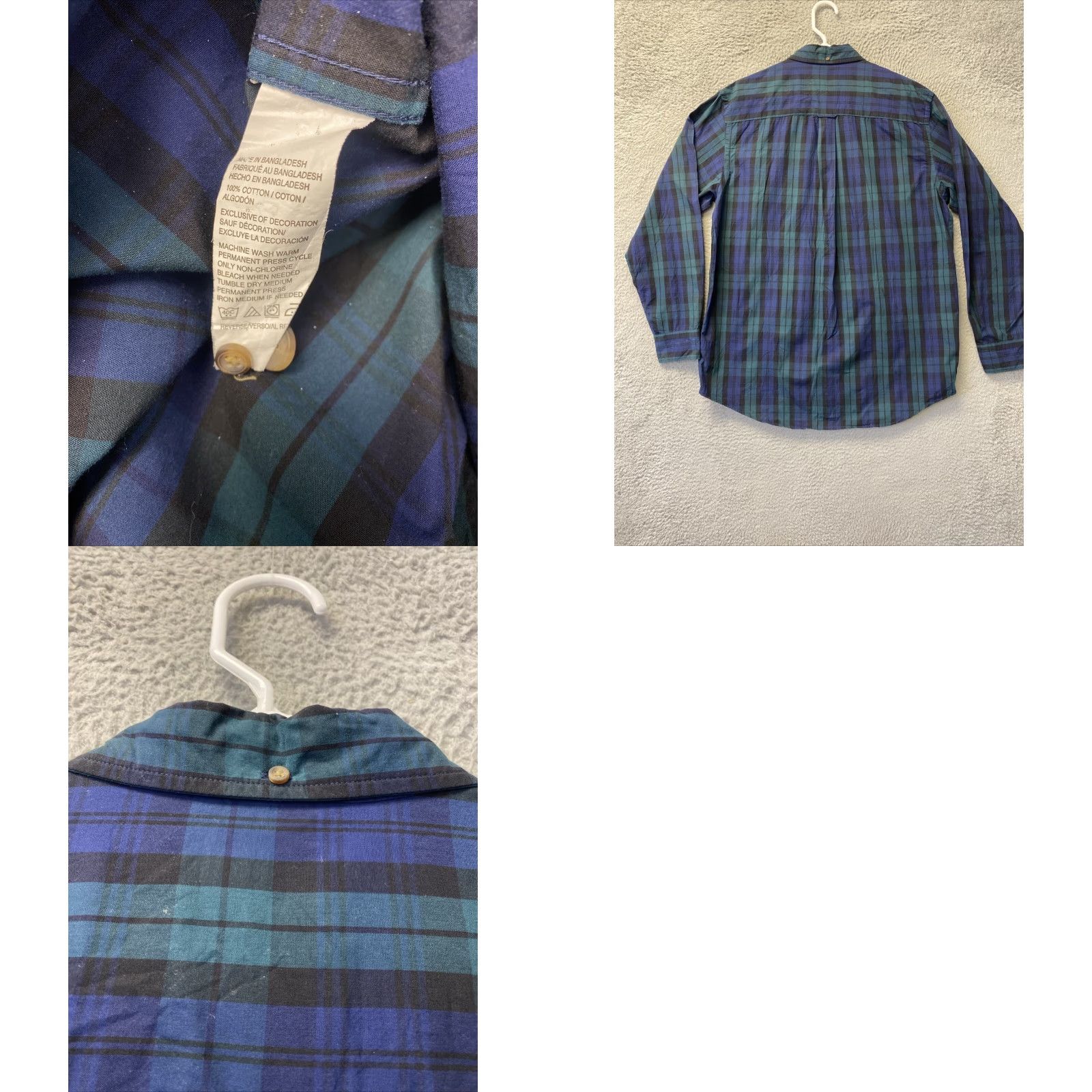Izod IZOD Long Sleeve Button-Down Plaid Shirt LT Tall Multicolor Casual Workwear Mens Size US L / EU 52-54 / 3 - 8 Thumbnail