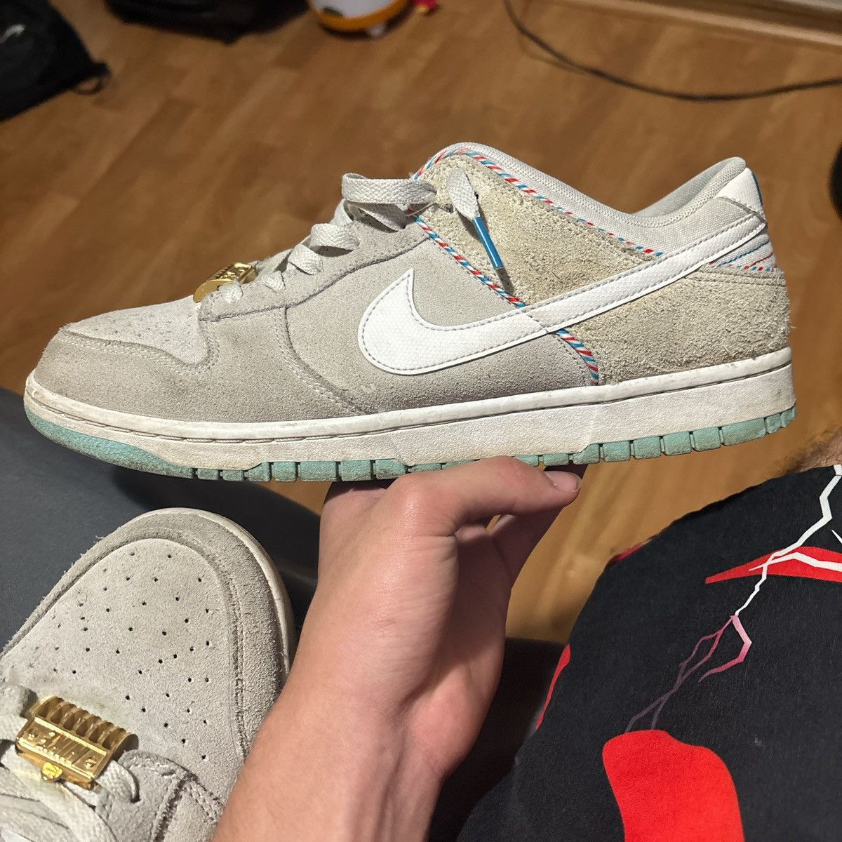 Nike Nike dunk low barber shop Size US 11 / EU 44 - 2 Thumbnail
