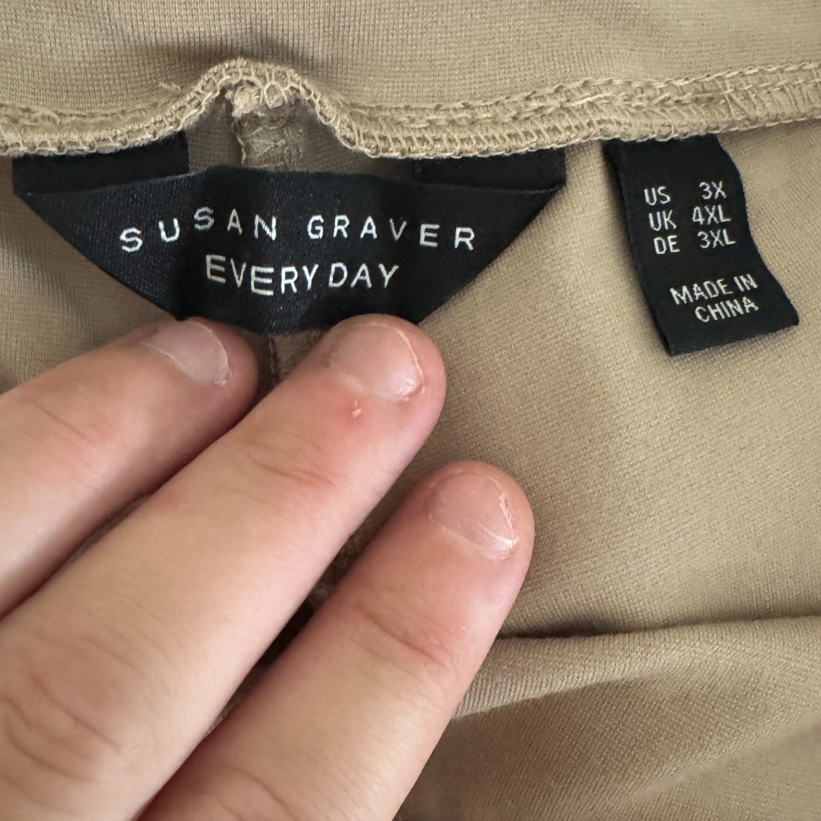 Other Susan Graver Every Day Supreme Knit Slim Leg Pants Stone 3X Size 39" - 9 Thumbnail