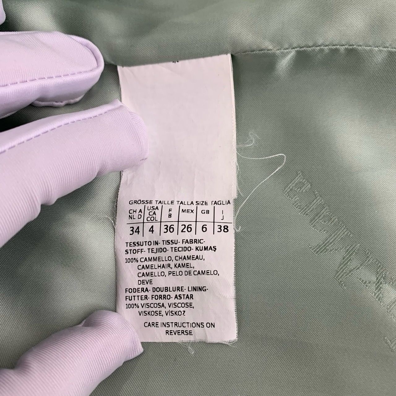 Max Mara [Max Mara] Light Blue Hooded Wool Coat 38 (S) Size S / US 4 / IT 40 - 8 Thumbnail