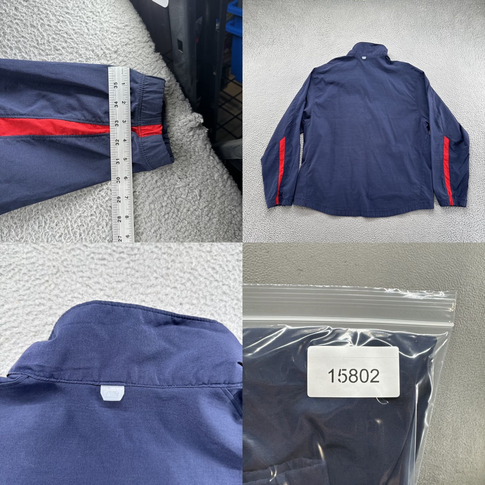 Nike VINTAGE Nike Mens Blue Zip Up Embroidered Windbreaker Y2K Silver Tag Size 2XL Jacket Windbreaker Logo Pockets Full Zip Casual Running & Jogging Men Size US XXL / EU 58 / 5 - 8 Thumbnail