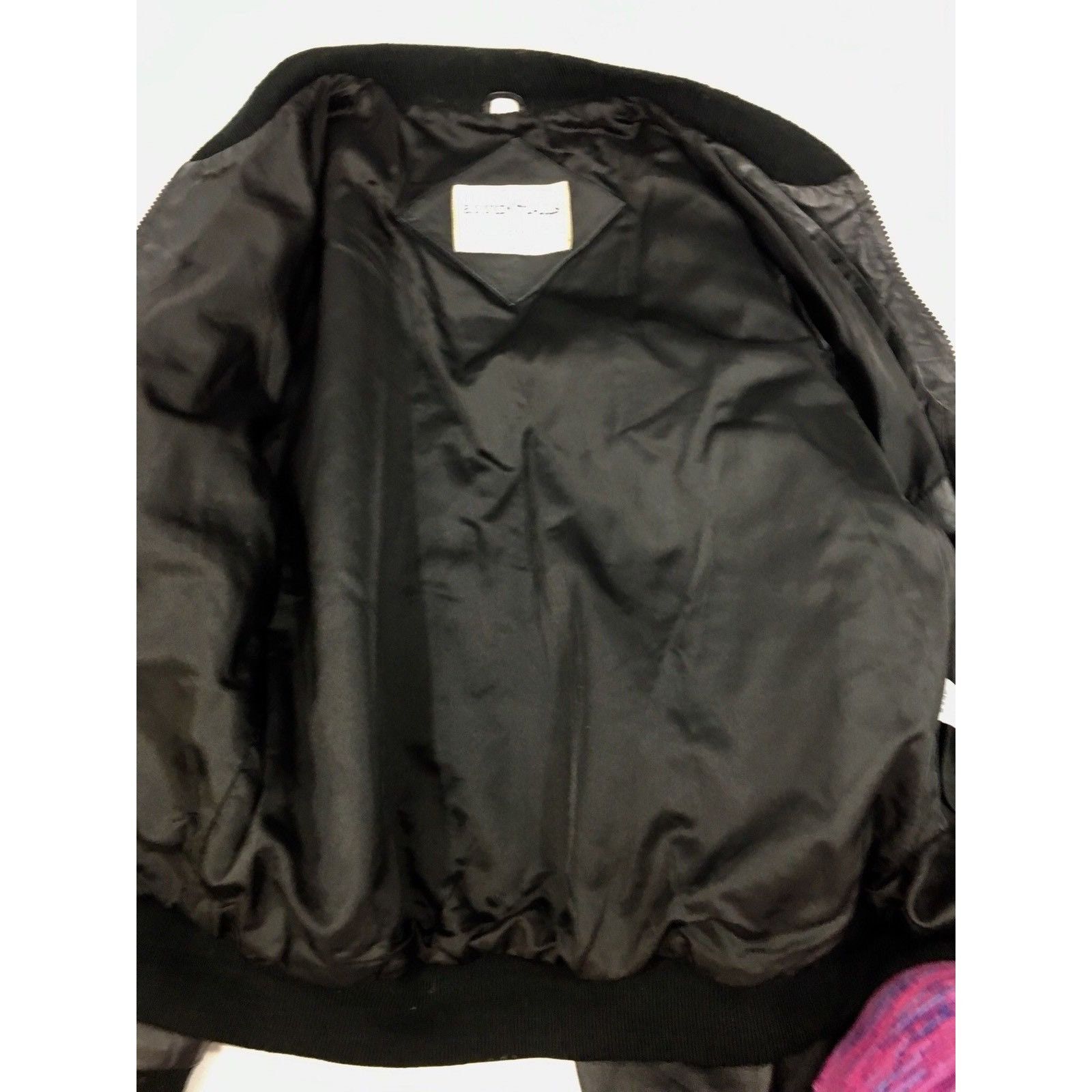 Essentials Vtg Essentials Black Leather CAFE RACER Motorcycle Jacket Size US L / EU 52-54 / 3 - 7 Thumbnail