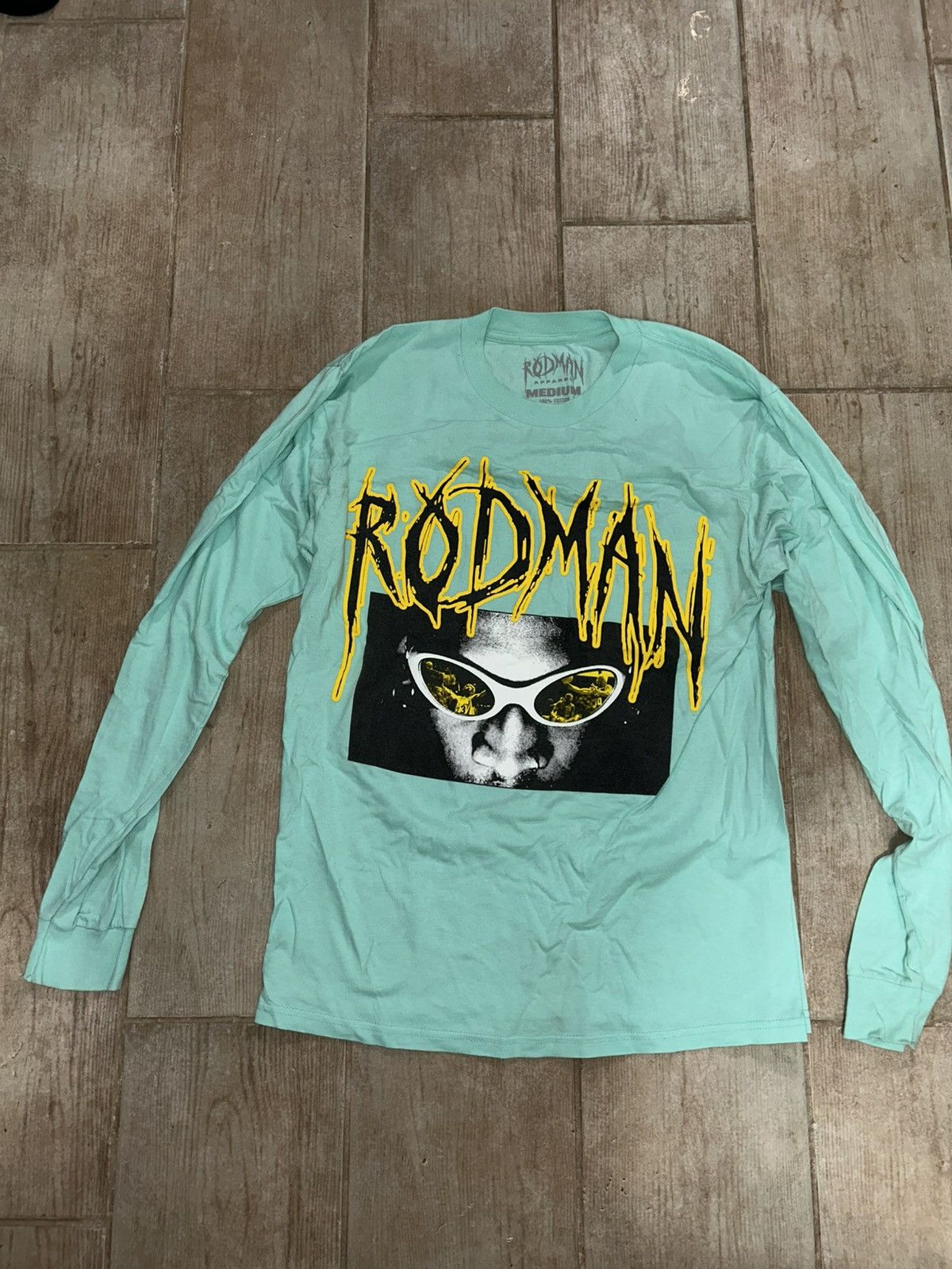Pacsun Dennis Rodman Long-Sleeve, Turquoise/Yellow Size US M / EU 48-50 / 2 - 1 Thumbnail