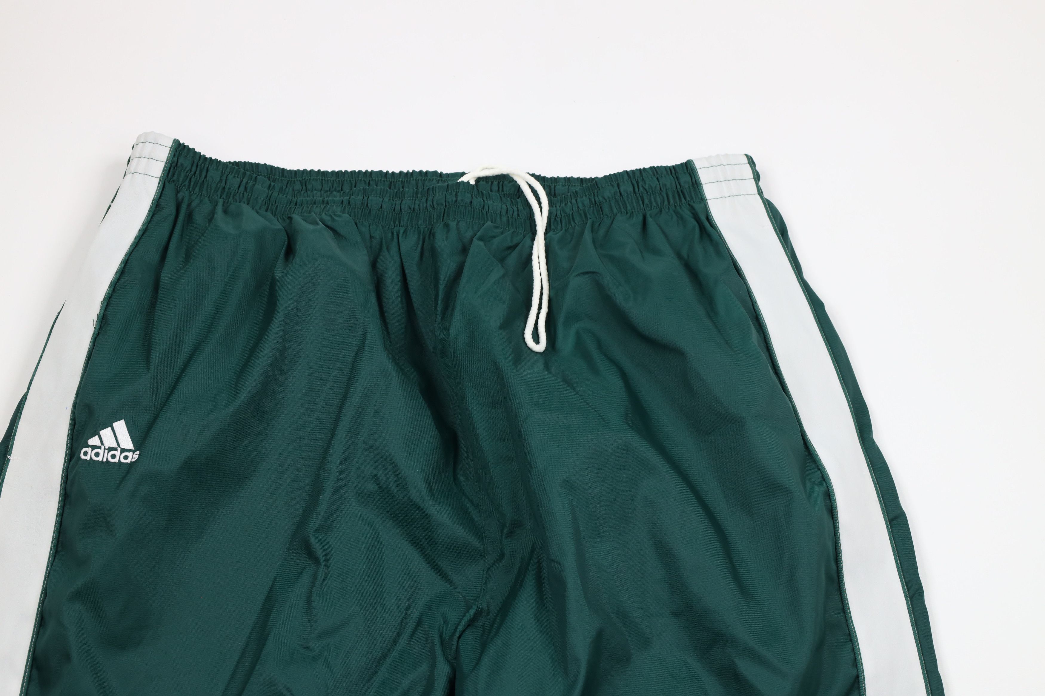 Adidas × Vintage Vintage Y2K 2001 Adidas Striped Lined Joggers Pants Green Size US 42 / EU 58 - 2 Thumbnail