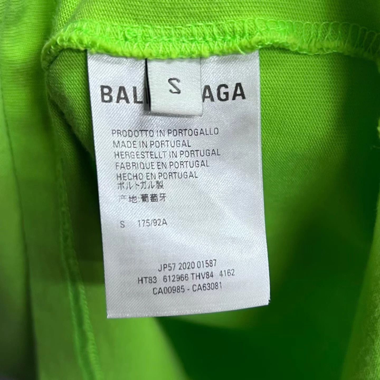 Balenciaga Balenciaga Neon Green Letter Logo Short-Sleeve T-Shirt S Size US S / EU 44-46 / 1 - 4 Thumbnail