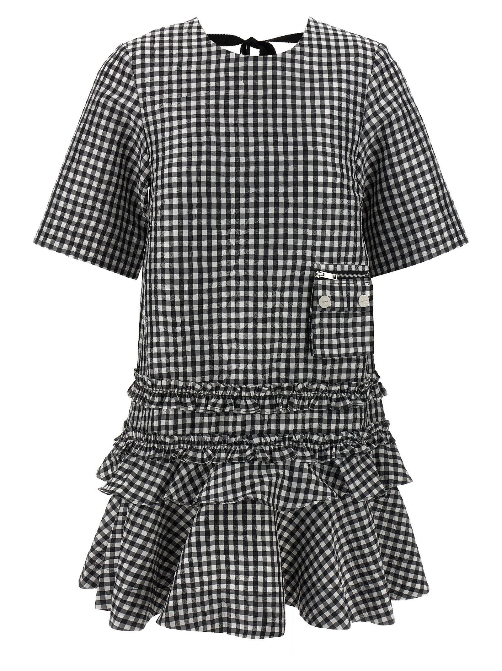 Ganni 'Crinkled Check Mini' Dress Size XXS / US 00 / IT 34 - 1 Thumbnail