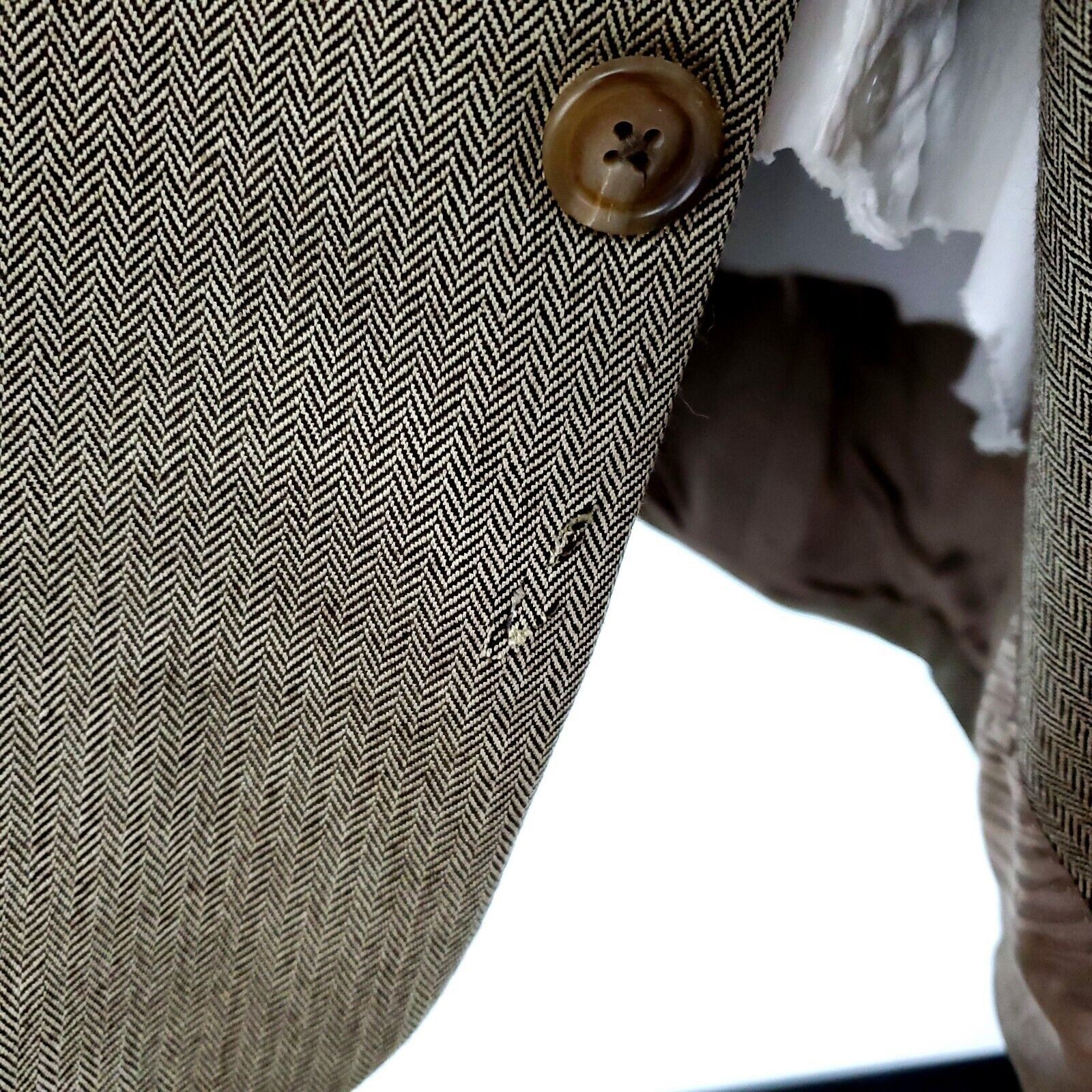 Jos. A. Bank DAMAGED Jos A Bank Silk Camel Hair 2 Button Sport Coat 44R B Size 44R - 4 Thumbnail