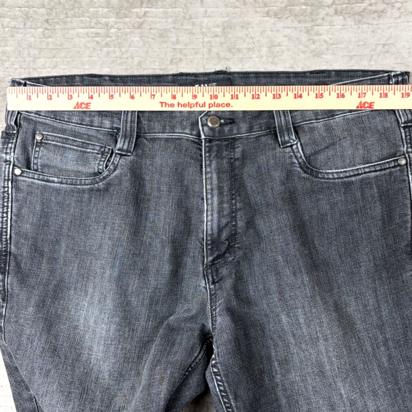 Vintage 5.11 Tactical Defender-Flex Slim Jeans Mens 38x33 Gray Black 74465-150 Denim Slim Jeans Straight Casual Mens Size US 38 / EU 54 - 6 Thumbnail