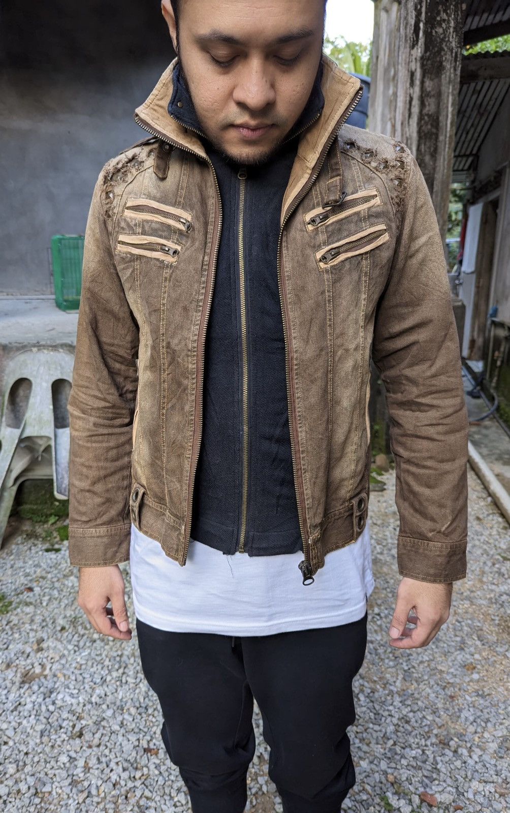 In The Attic × Seditionaries In The Attic Changeal Stud Distressed Washed Denim Jacket Size US M / EU 48-50 / 2 - 11 Thumbnail