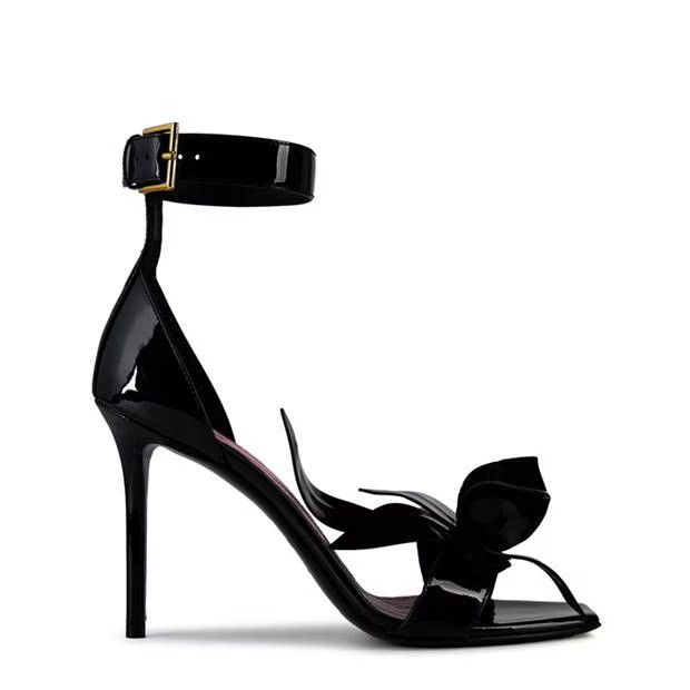 o1g2r1mq0924 Ruby Flower Heels in Noir