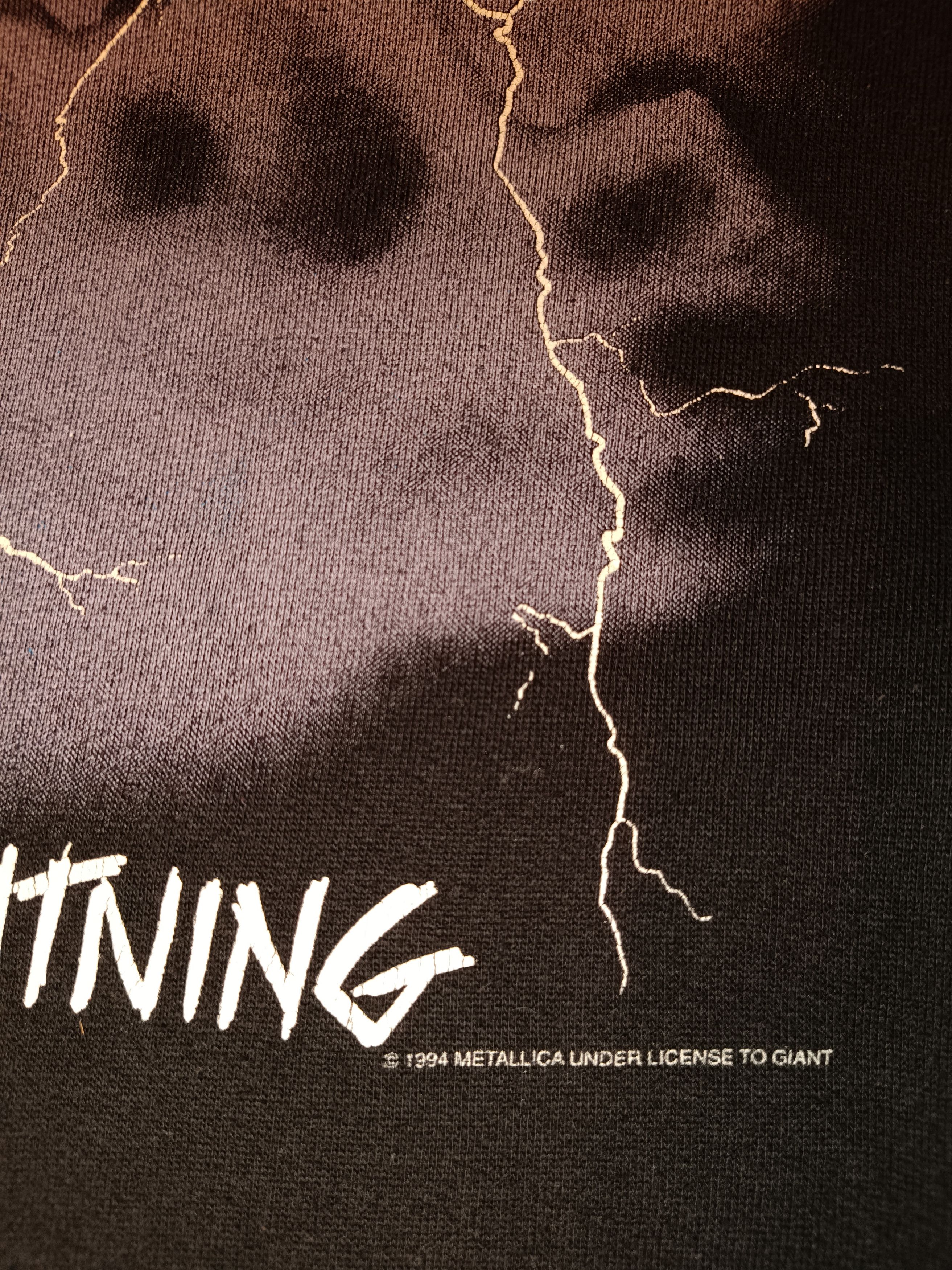 Giant Metallica Ride The Lightning Vintage Hoodie 1994 Giant Size US L / EU 52-54 / 3 - 3 Thumbnail