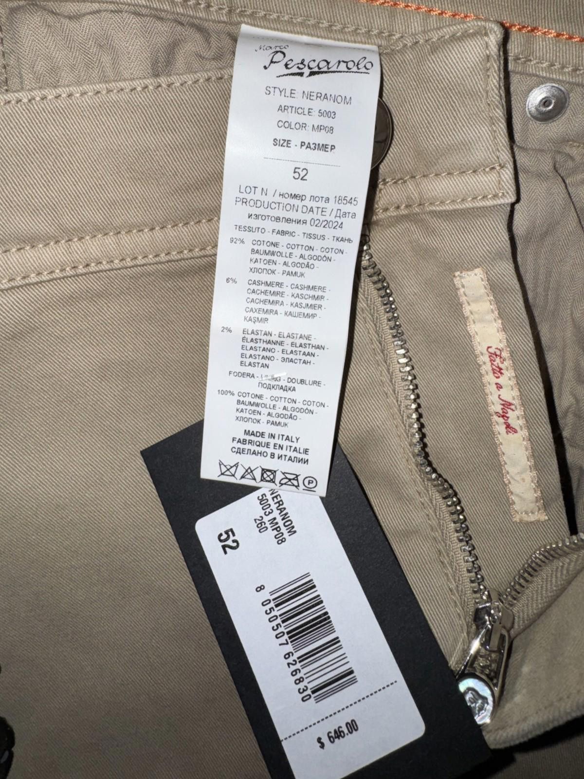 Marco Pescarolo MARCO PESCAROLO CASHMERE COTTON CHINO PANTS SIZE 36 US 52 IT Size 36R - 8 Thumbnail