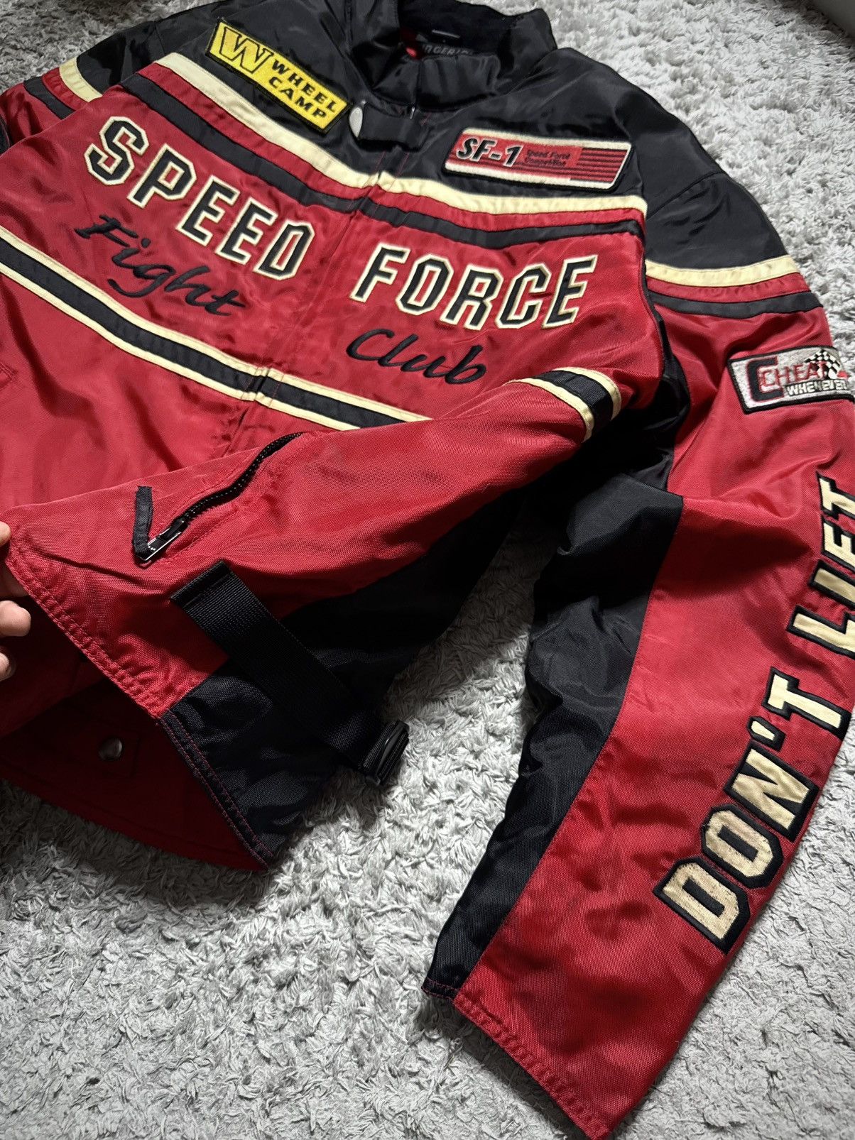 Japanese Brand 00s Moto Bike Jacket Speed Force Vintage Racing Big Logo Size US L / EU 52-54 / 3 - 8 Thumbnail