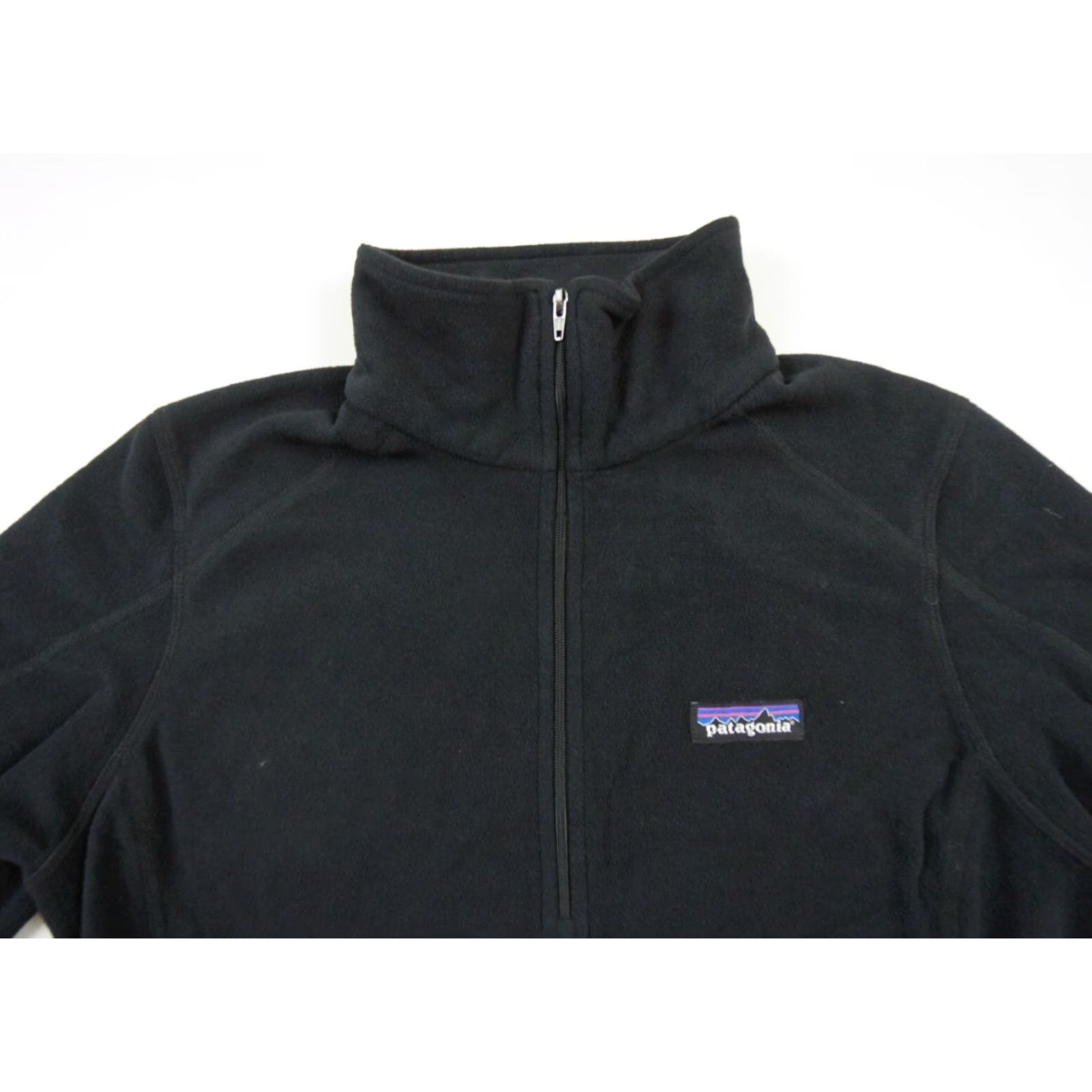 Patagonia Patagonia Sweater Womens Small Black Fleece Micro D Pullover Lightweight Mock Neck Long Sleeve Logo Size S / US 4 / IT 40 - 2 Thumbnail