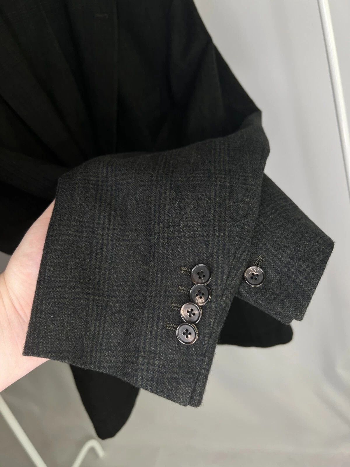 Marc O'Polo MARC O'POLO Plaid Dark Green Blazer Wool Unlined Size 46R - 7 Thumbnail