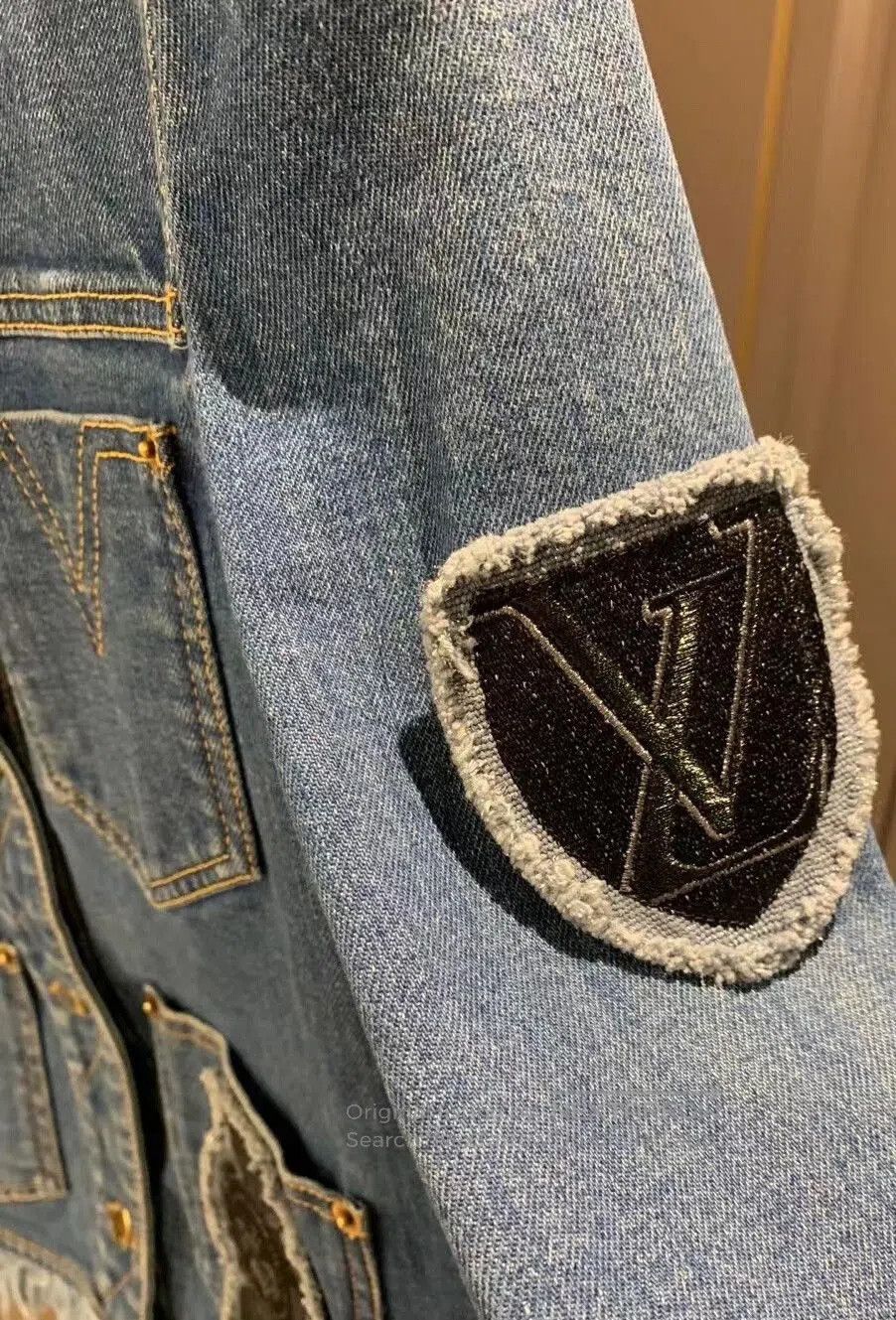 Louis Vuitton LV Patched Denim Jacket. Size XS / US 0-2 / IT 36-38 - 3 Thumbnail