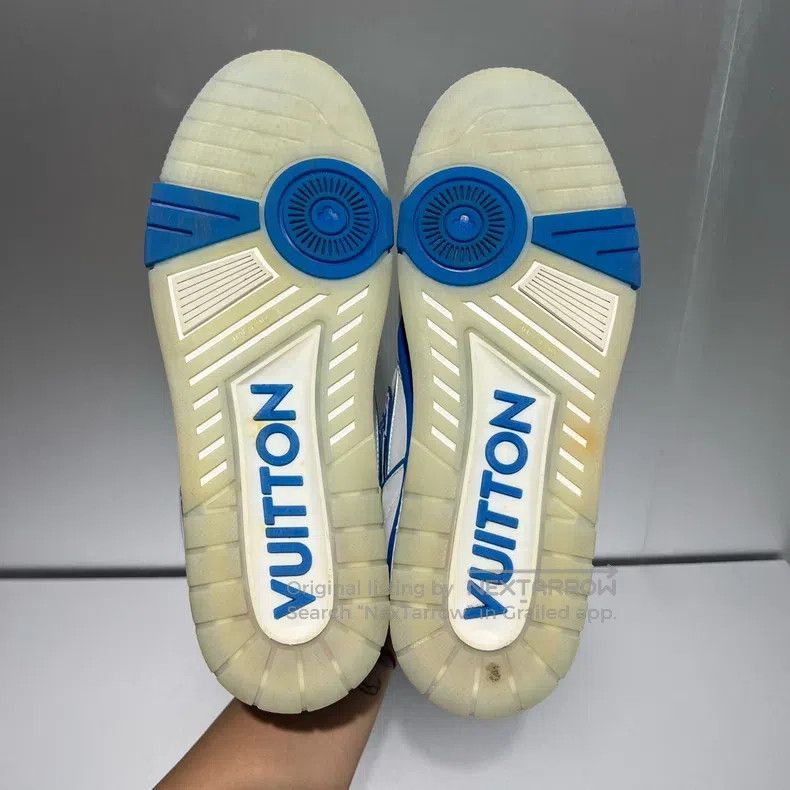 Louis Vuitton Louis Vuitton White and blue Trainer board shoes Size US 8.5 / EU 41-42 - 7 Thumbnail