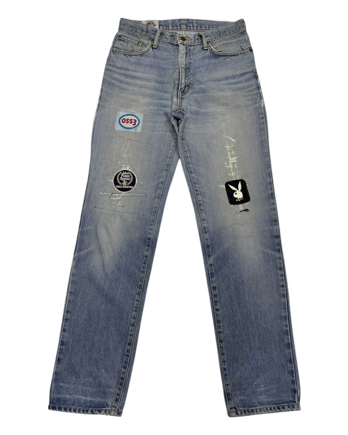 Kapital 🔥VINTAGE EDWIN CUSTOM PATCHES DISTRESSED DENIM JEANS Size US 30 / EU 46 - 1 Thumbnail