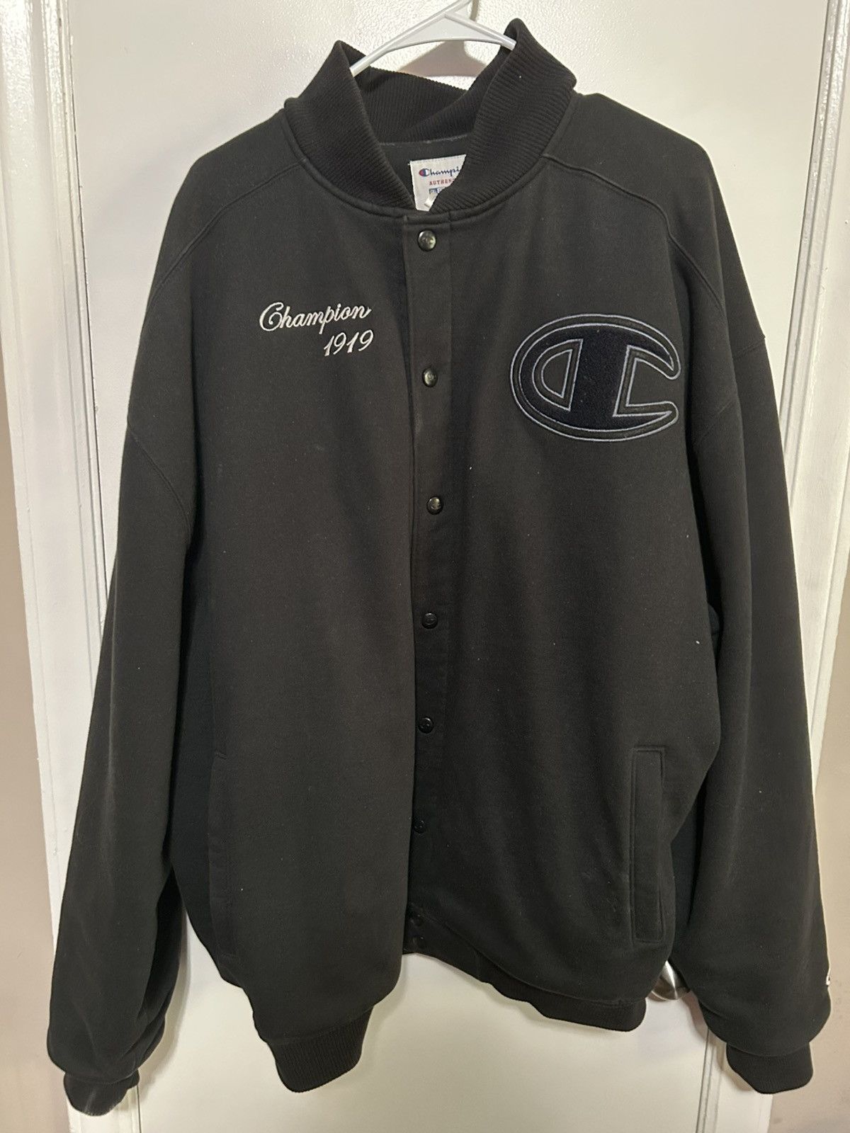 Champion Champion Triple Black Varsity Bomber Jacket Size US XXL / EU 58 / 5 - 1 Thumbnail