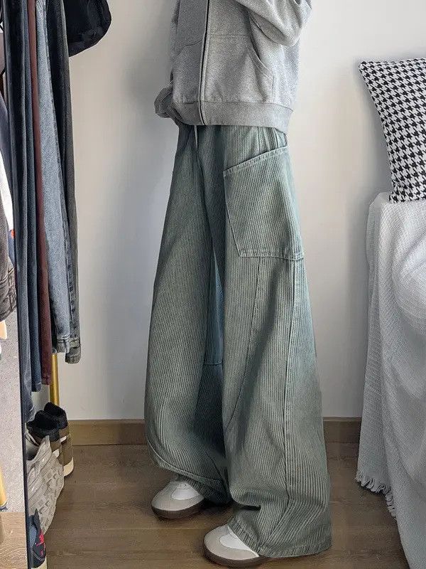 Japanese Brand Retro loose casual wide leg striped jeans Size US 32 / EU 48 - 3 Thumbnail