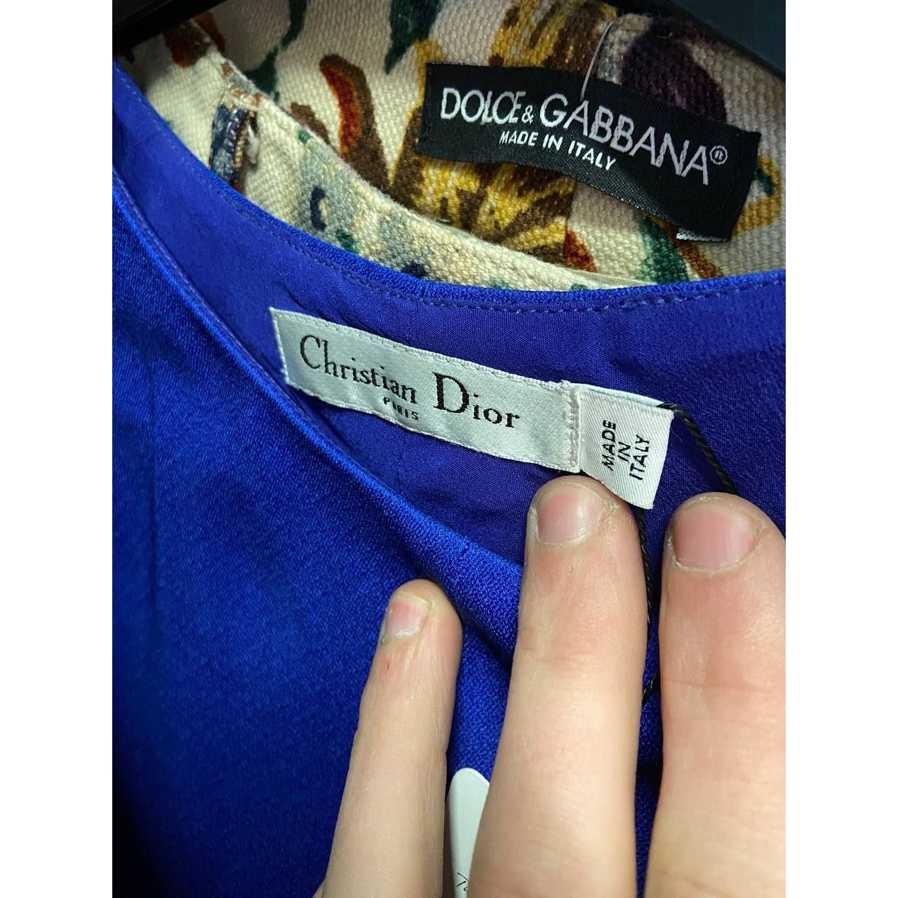 Dior Christian Dior Vintage Blue Silk Blend A-Line Dress Sz.40/S Size S / US 4 / IT 40 - 6 Thumbnail