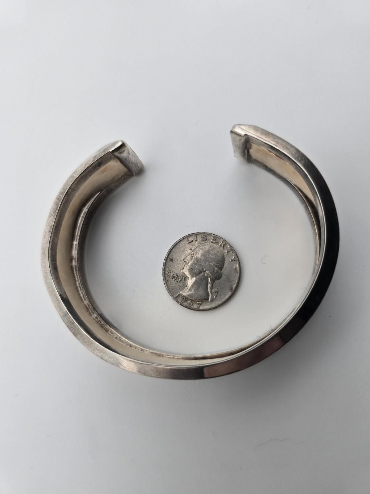 Studio D'Artisan Artisan Cuff Bracelet Signed Sterling Silver & 14k GF Heavy Size ONE SIZE - 6 Thumbnail