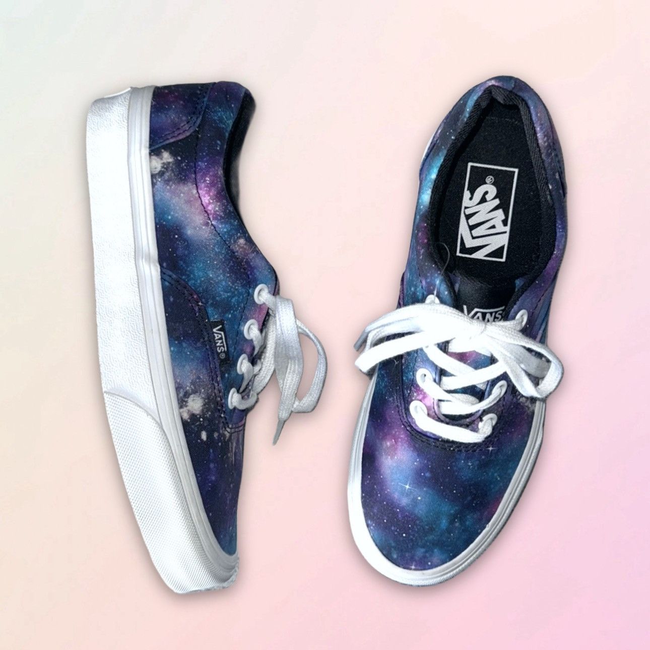 Vans Vans, Galaxy Print, Lace-Up Low Tops Size US 6 / IT 36 - 1 Thumbnail