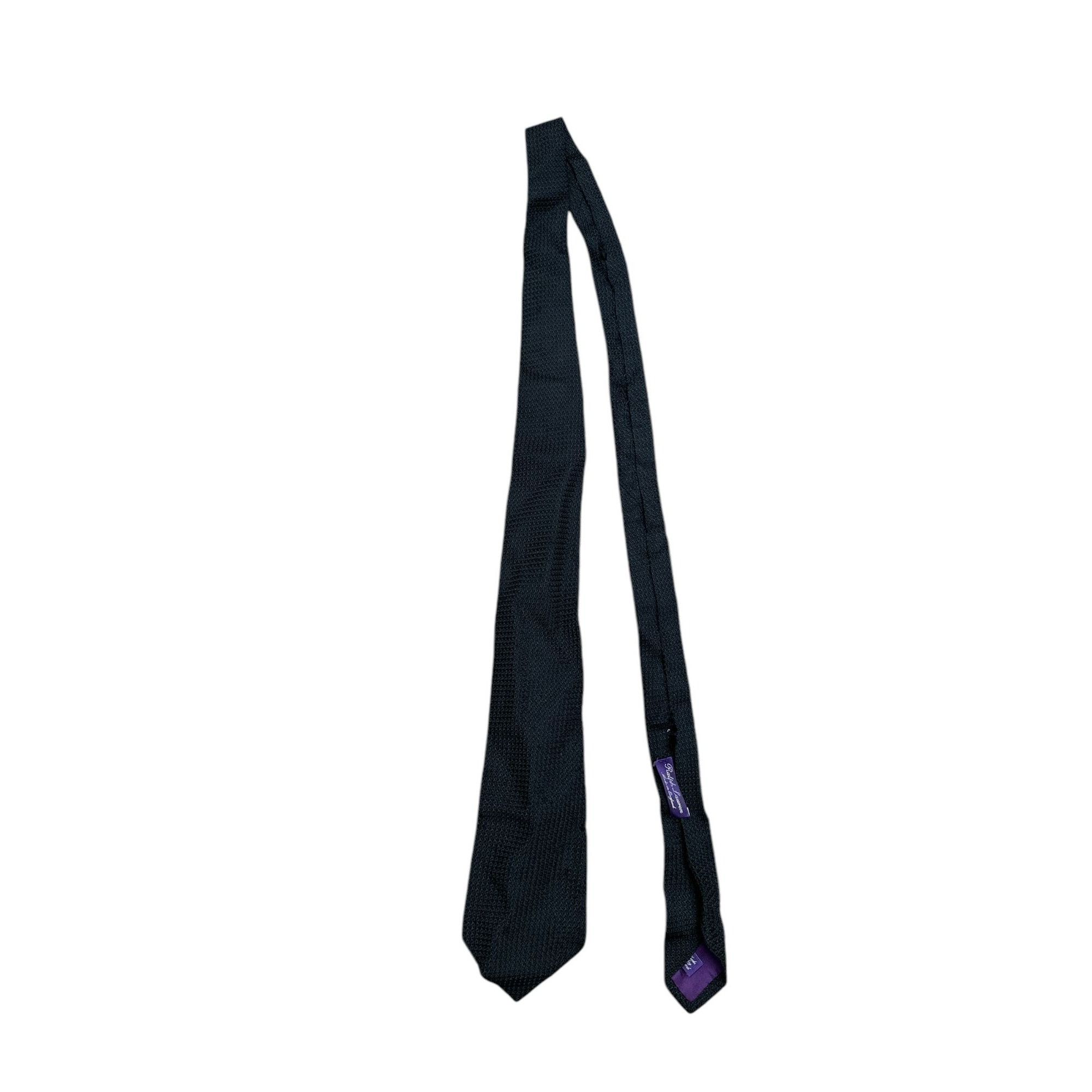 Ralph Lauren Purple Label Black Silk Tie Size ONE SIZE - 1 Thumbnail