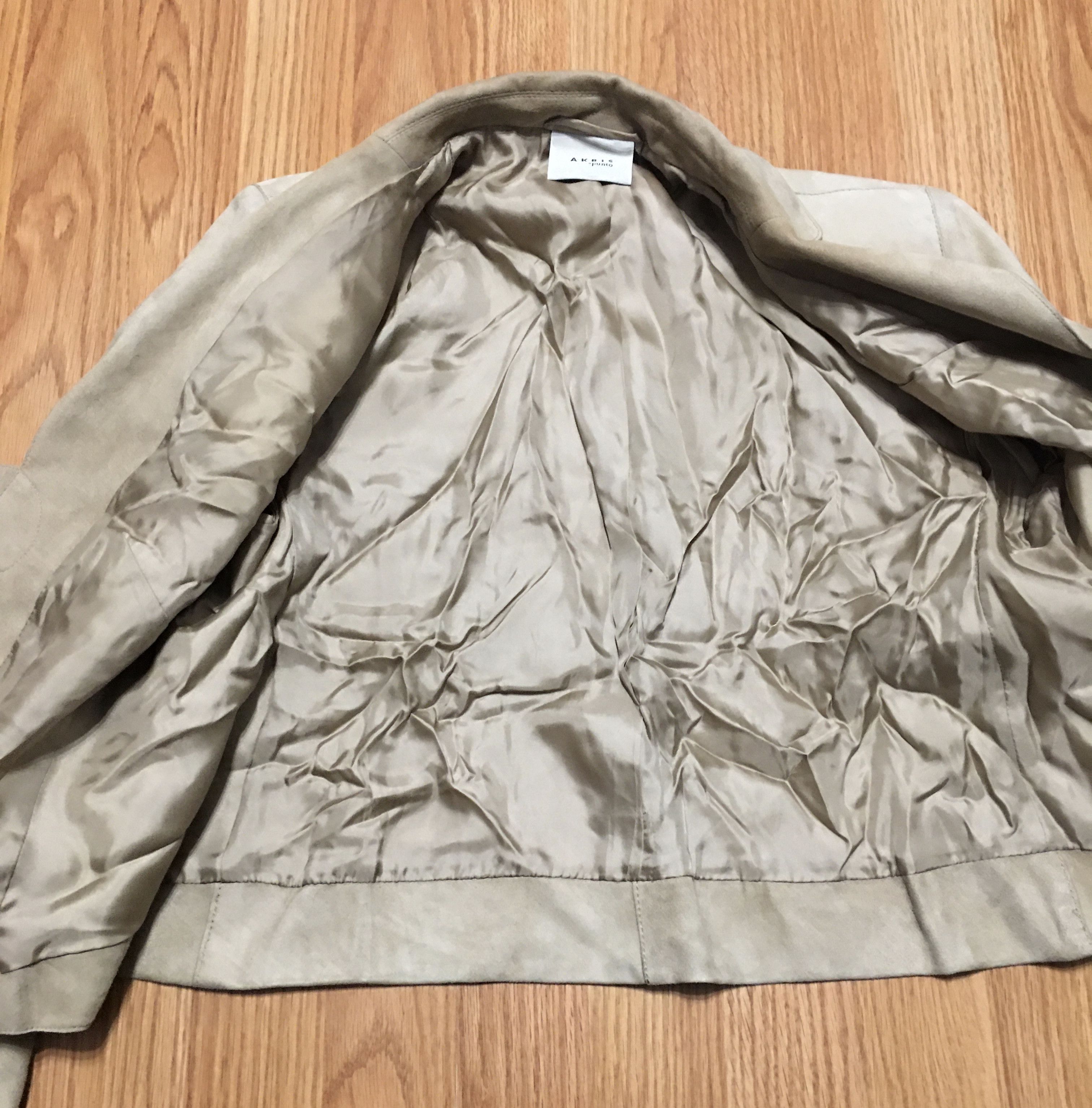Akris AKRIS Punto Kid Suede Leather Blazer Jacket US10 EU40 Size L / US 10 / IT 46 - 11 Thumbnail