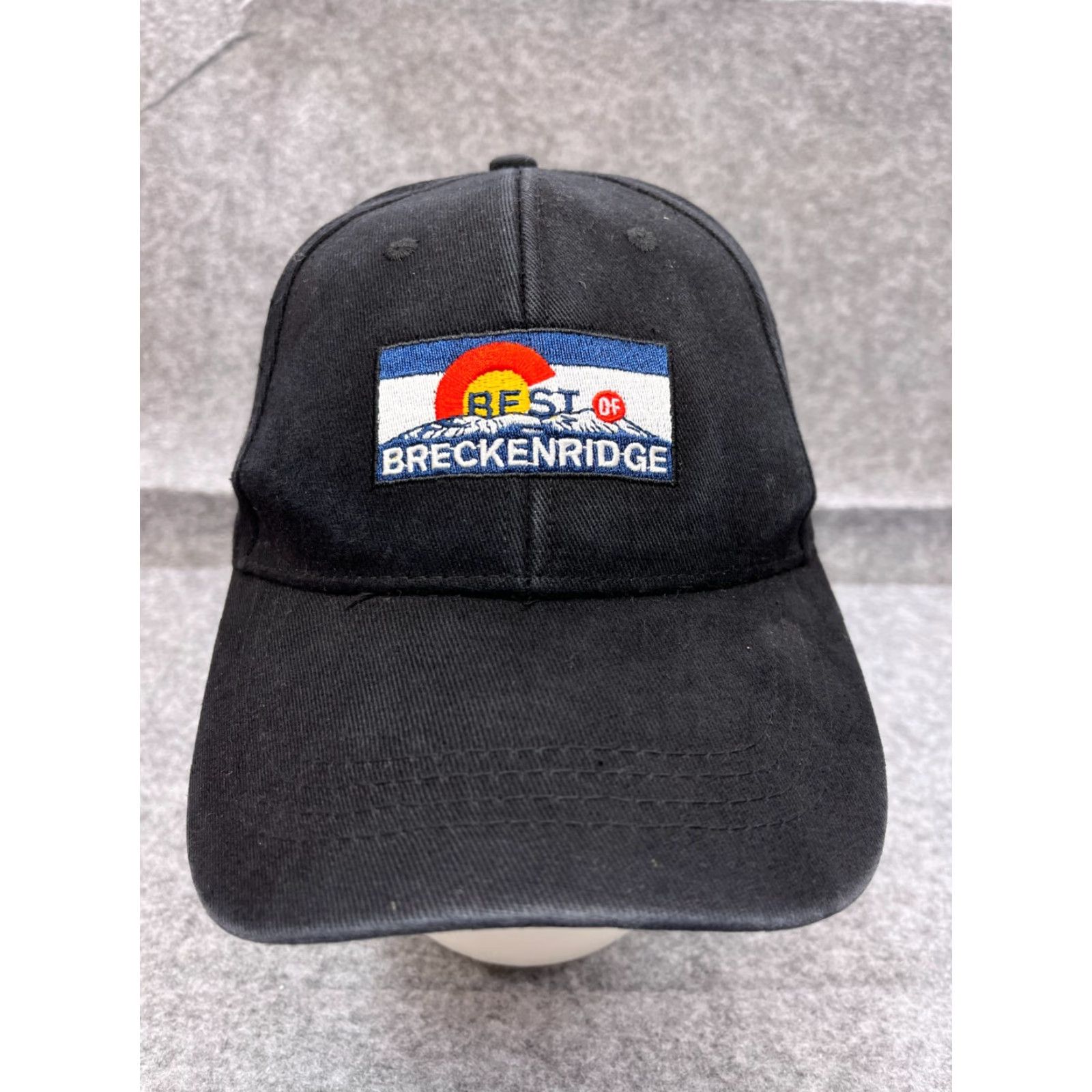 Vintage Breckenridge Hat Cap Adjustable OS Cotton Blend Adult Black Baseball Cap Men Brand Breckenridge Size ONE SIZE - 2 Thumbnail