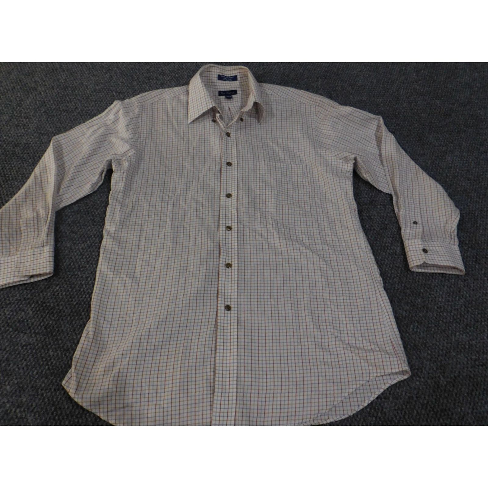 Vintage Paul Fredrick Dress Shirt Mens 15.5 White Plaid Button-Down Collar Shirt Size 42R - 4 Thumbnail