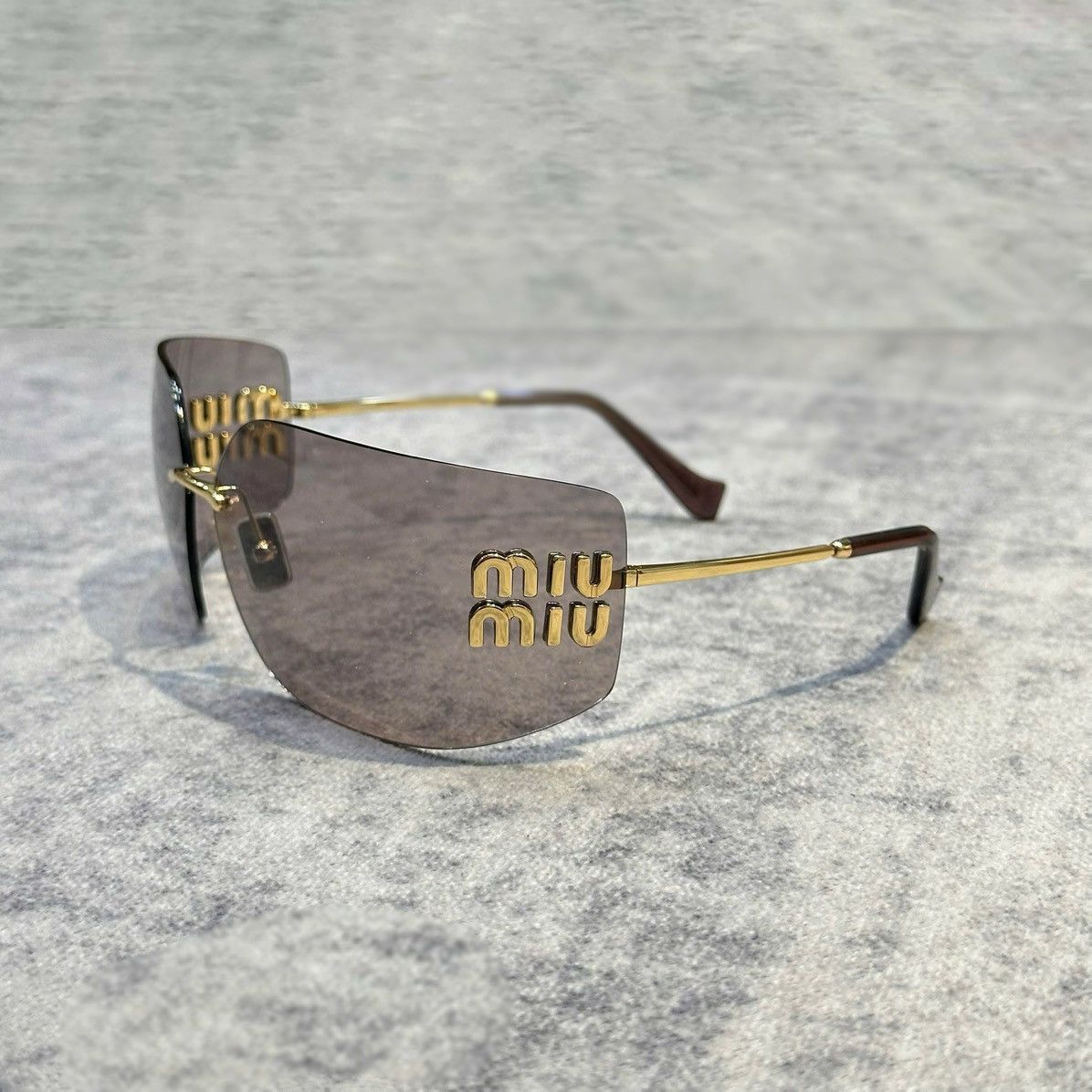 Miu Miu MIU MIU MU 54YS 5AK06I Sunglasses GOLD Size ONE SIZE - 1 Thumbnail
