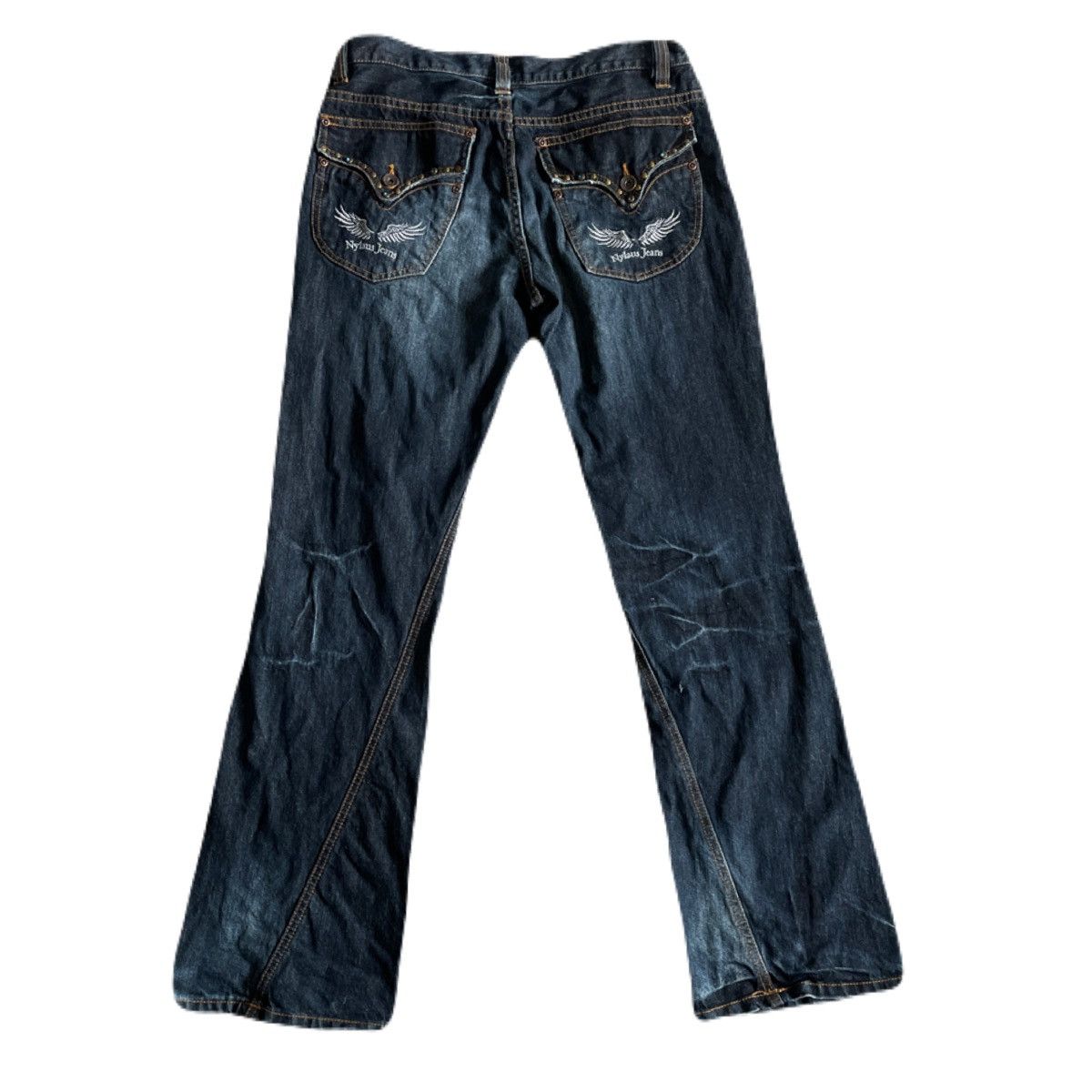 If Six Was Nine 2000s NYLAUS Vkei Flared Bootcut Stud Jeans