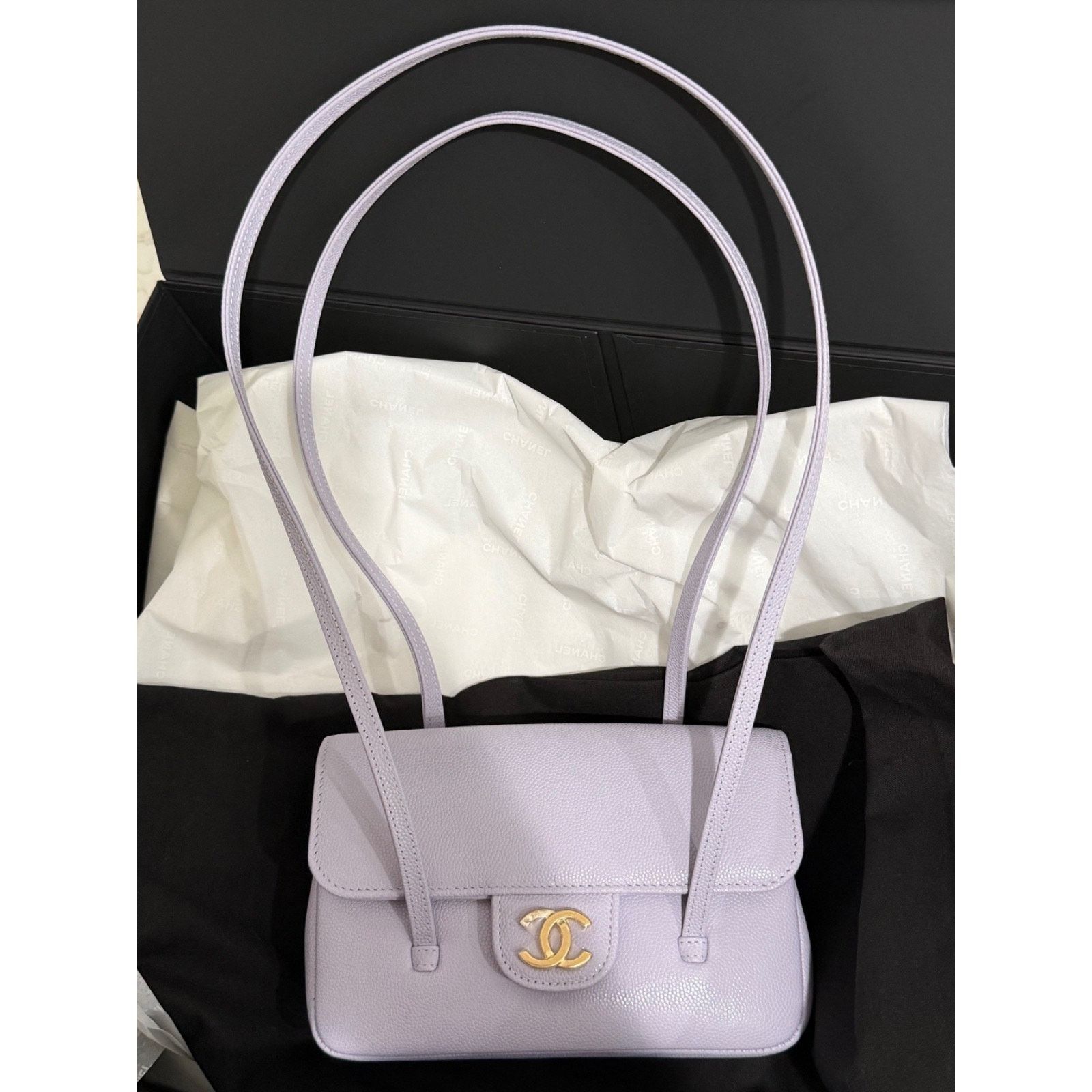 Chanel Chanel 26S Preppy Coco Mini Purple Caviar Leather Gold CC Lg Size ONE SIZE - 9 Thumbnail