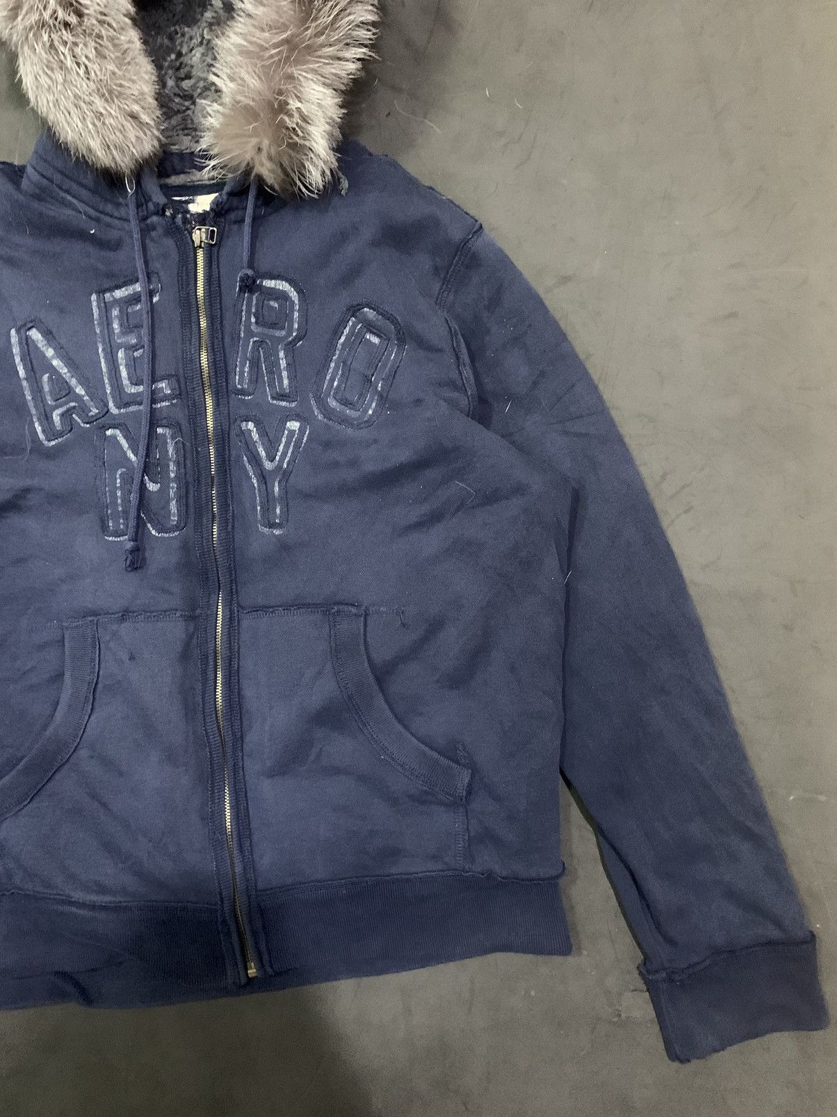Aeropostale × Japanese Brand × Le Grande Bleu (L.G.B.) 💸BINDINGOFFER💸Aeropostale Faux Fur Hoodie lgb ifsixwasnine Size US L / EU 52-54 / 3 - 6 Thumbnail