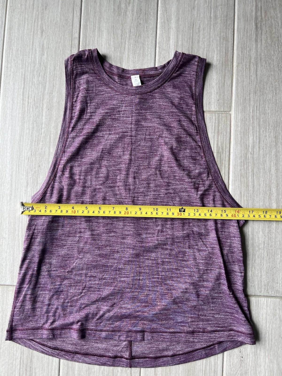 Lululemon Lululemon Cardio Squad Tank II Heathered Plum Sz 4 Size S / US 4 / IT 40 - 3 Thumbnail