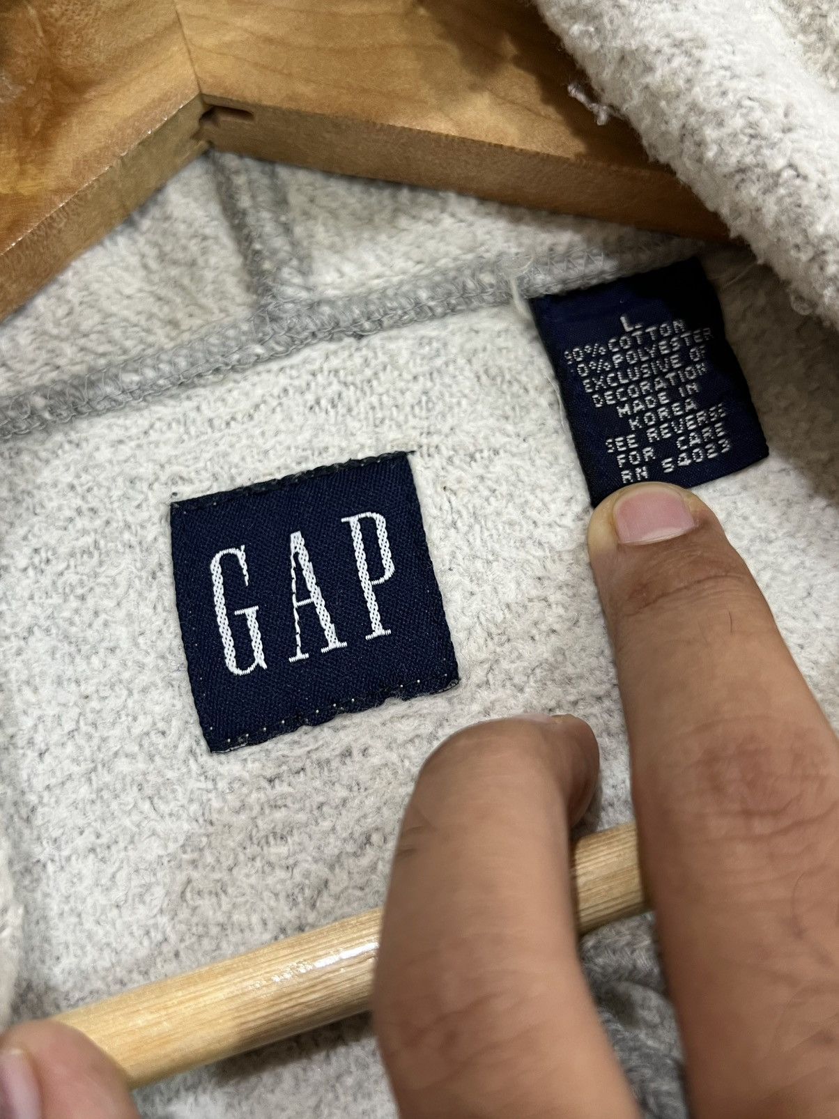Gap × Vintage GAP Vintage Hoodie Size US L / EU 52-54 / 3 - 3 Thumbnail