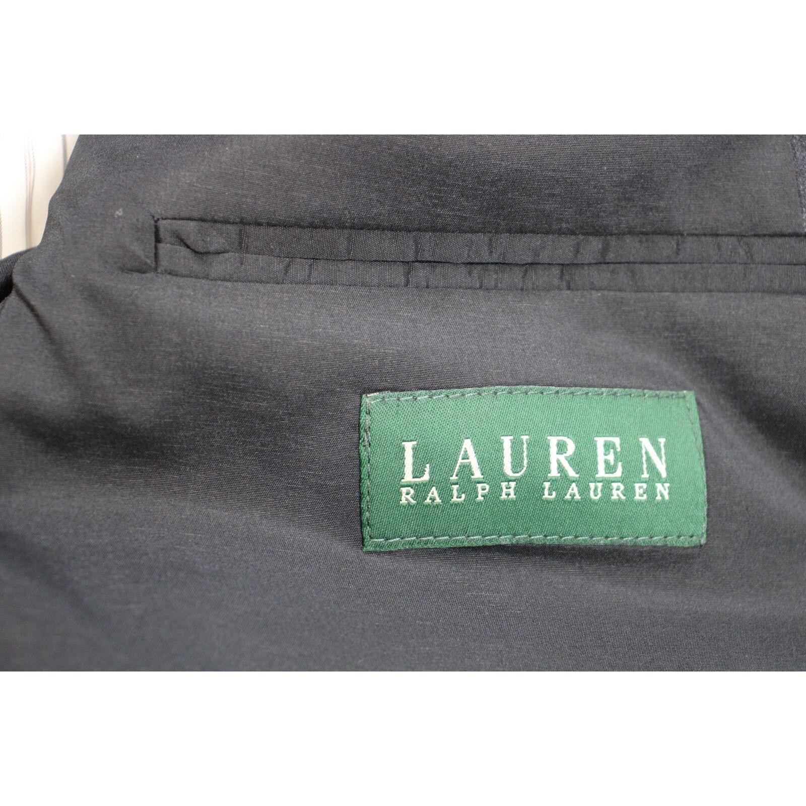 Lauren Ralph Lauren Lauren Ralph Lauren Blazer Mens 48R Gray Striped Wool Size 48R - 5 Thumbnail