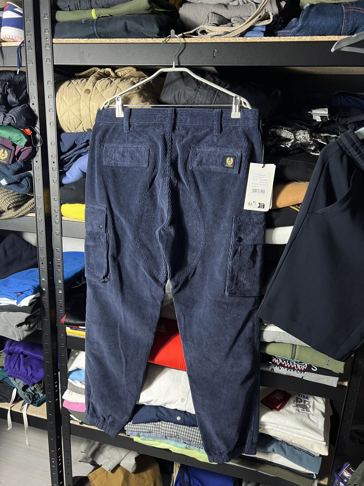 Belstaff NWT Belstaff Trailmaster Cargo Pants Military Corduroy Navy Size US 33 - 14 Thumbnail