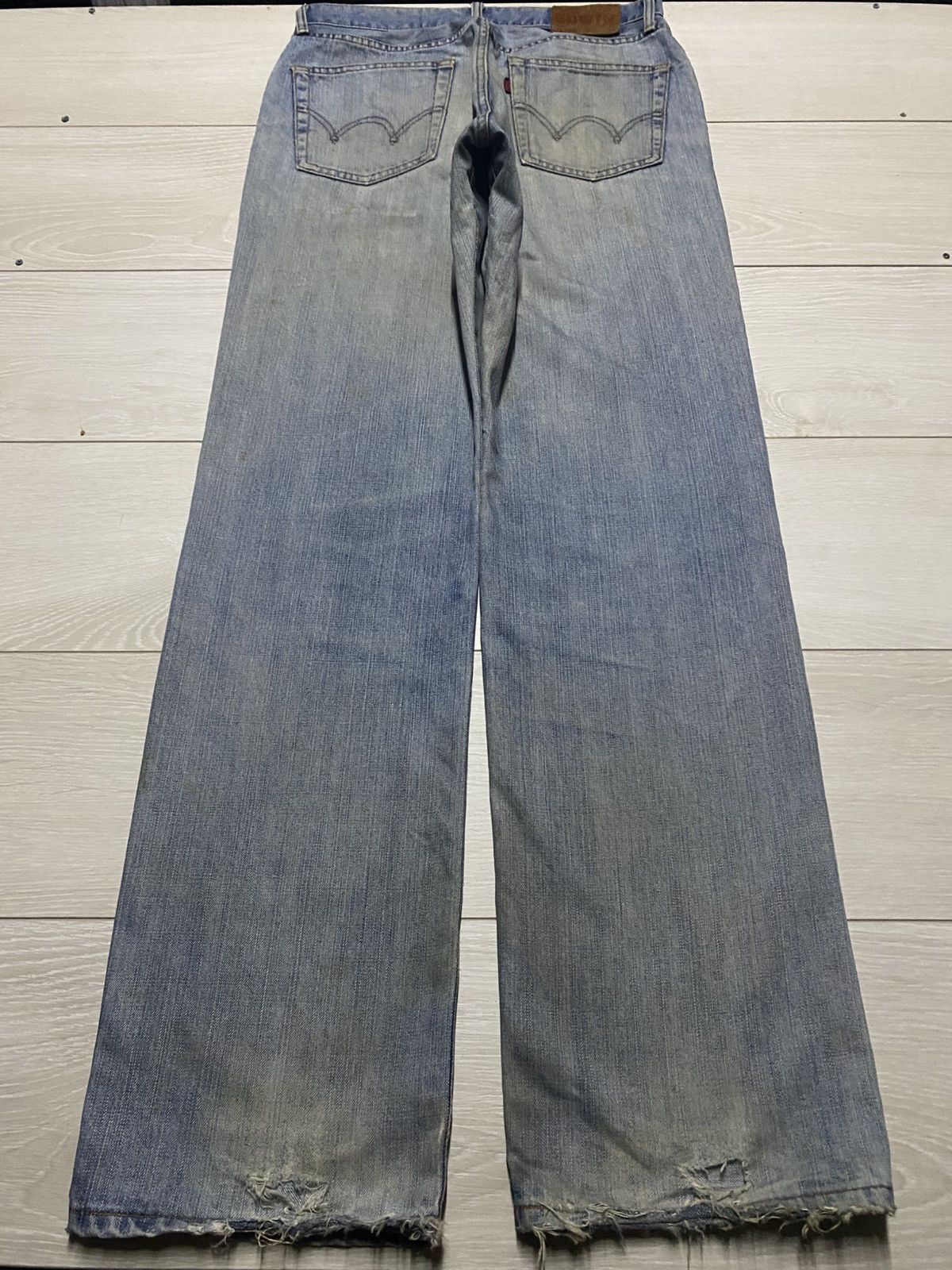 Edwin Vintage Edwin 503z Crazy Mud wash Distressed Baggy Jeans Size US 31 - 2 Thumbnail