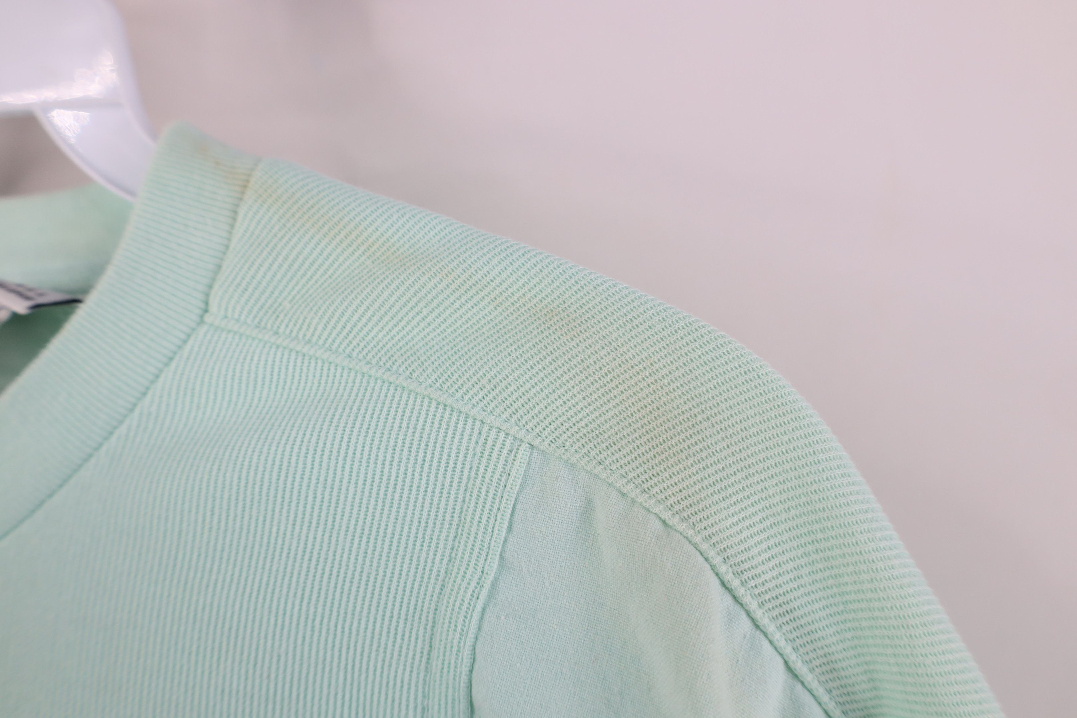 Vintage Vintage 80s 90s Streetwear Knit Henley T-Shirt Mint Green Size US L / EU 52-54 / 3 - 4 Thumbnail