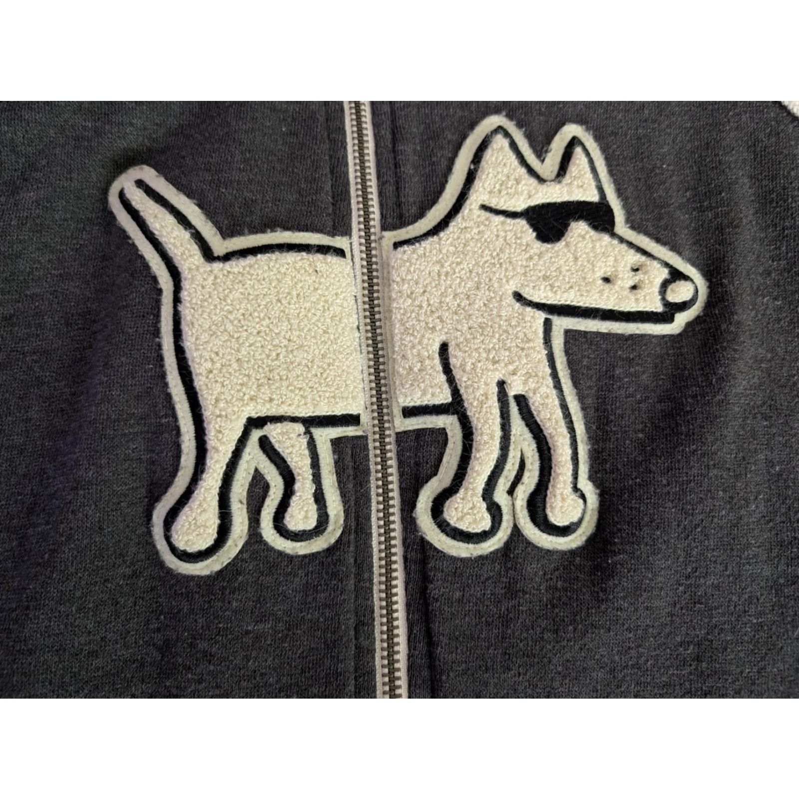 Vintage VINTAGE Teddy the Dog Zip Hoodie Split Applique Sweatshirt Obedience School Dropout Sz S Size S / US 4 / IT 40 - 3 Thumbnail