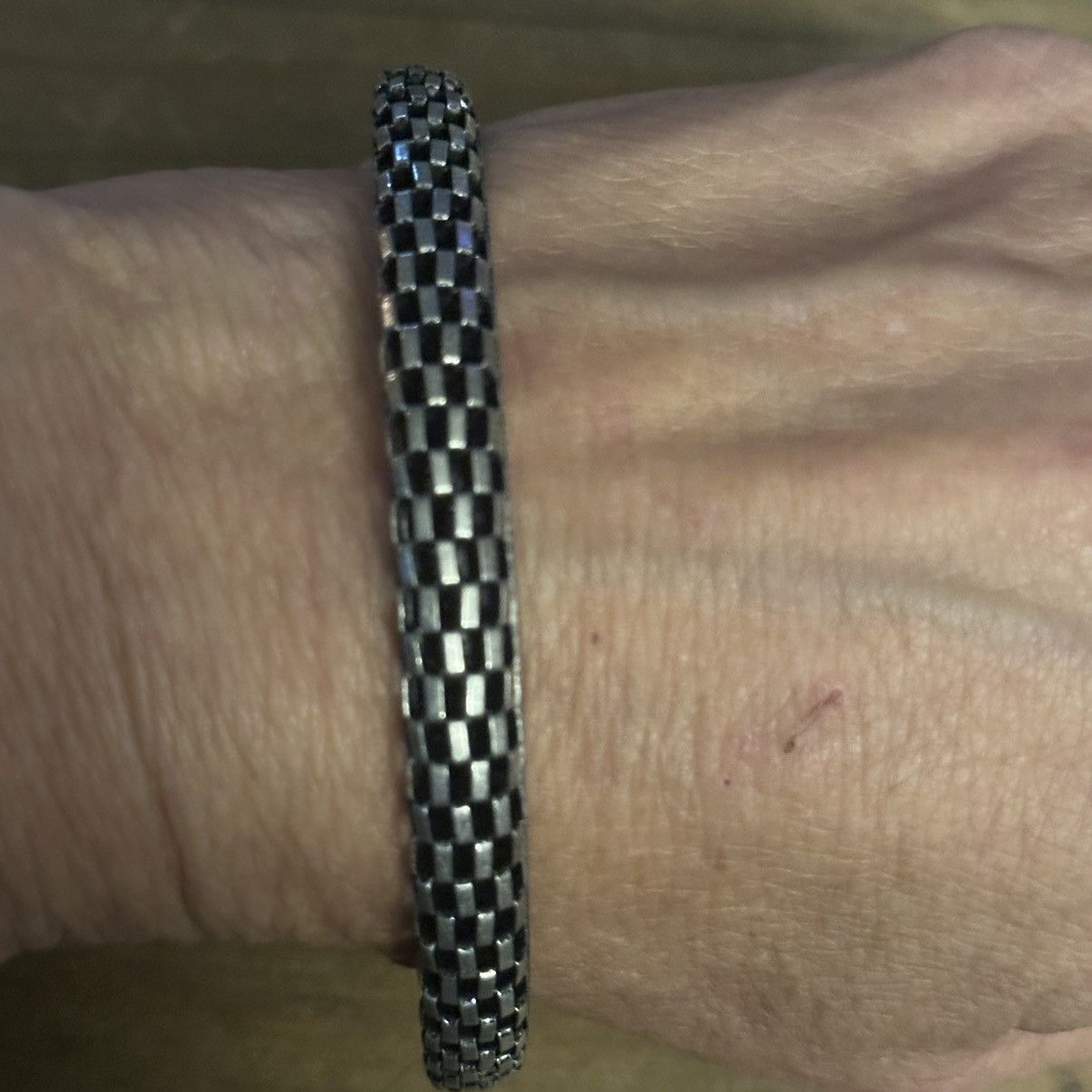Vintage Vintage silver tone mesh bangle bracelet Size ONE SIZE - 2 Thumbnail