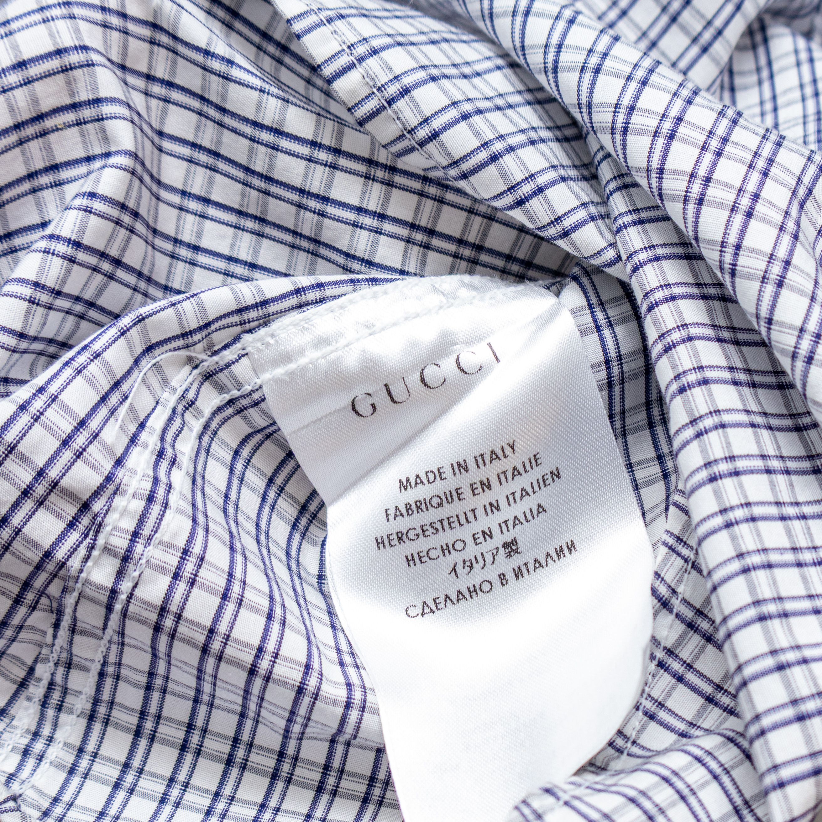 Gucci Vintage Gucci Men’s Slim Fit Checked Shirt Tom Ford Era Sz M Size US M / EU 48-50 / 2 - 6 Thumbnail