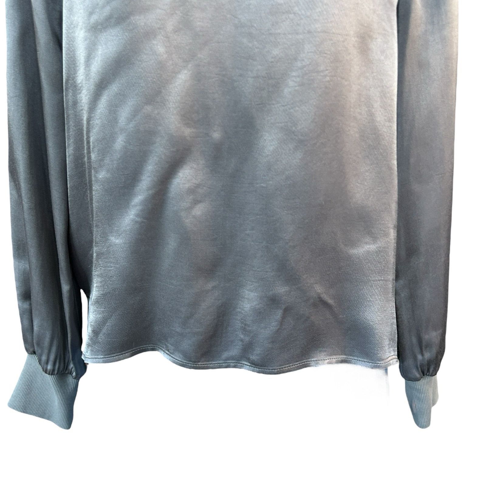 Nation LTD Nation Ltd. Ayra Blouse Satin Top Med Gray Minimalist Party Size M / US 6-8 / IT 42-44 - 7 Thumbnail