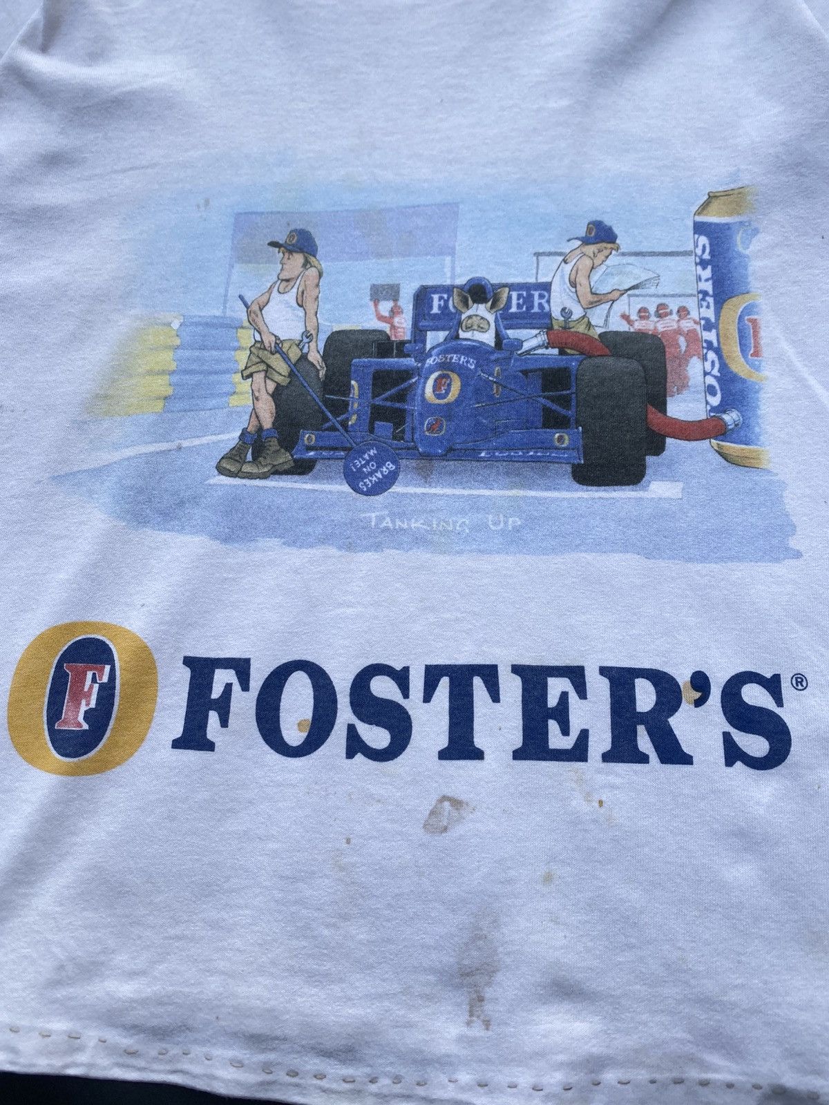 Vintage Rare Vintage 90s Foster’s Formula One Racing Team Tshirt Size US M / EU 48-50 / 2 - 15 Thumbnail