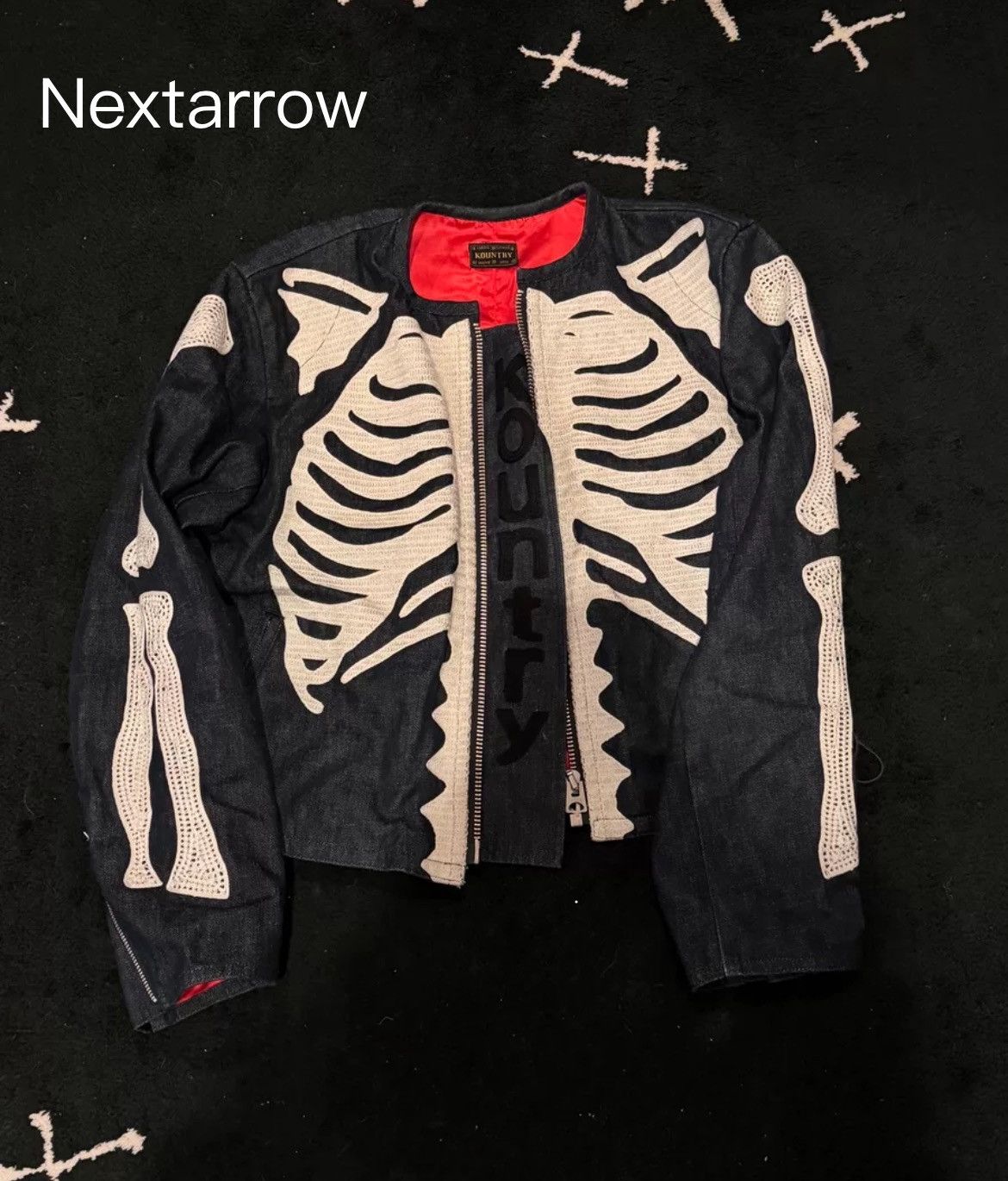 Kapital Kapital Kountry Bone Denim Biker Jacket 2409