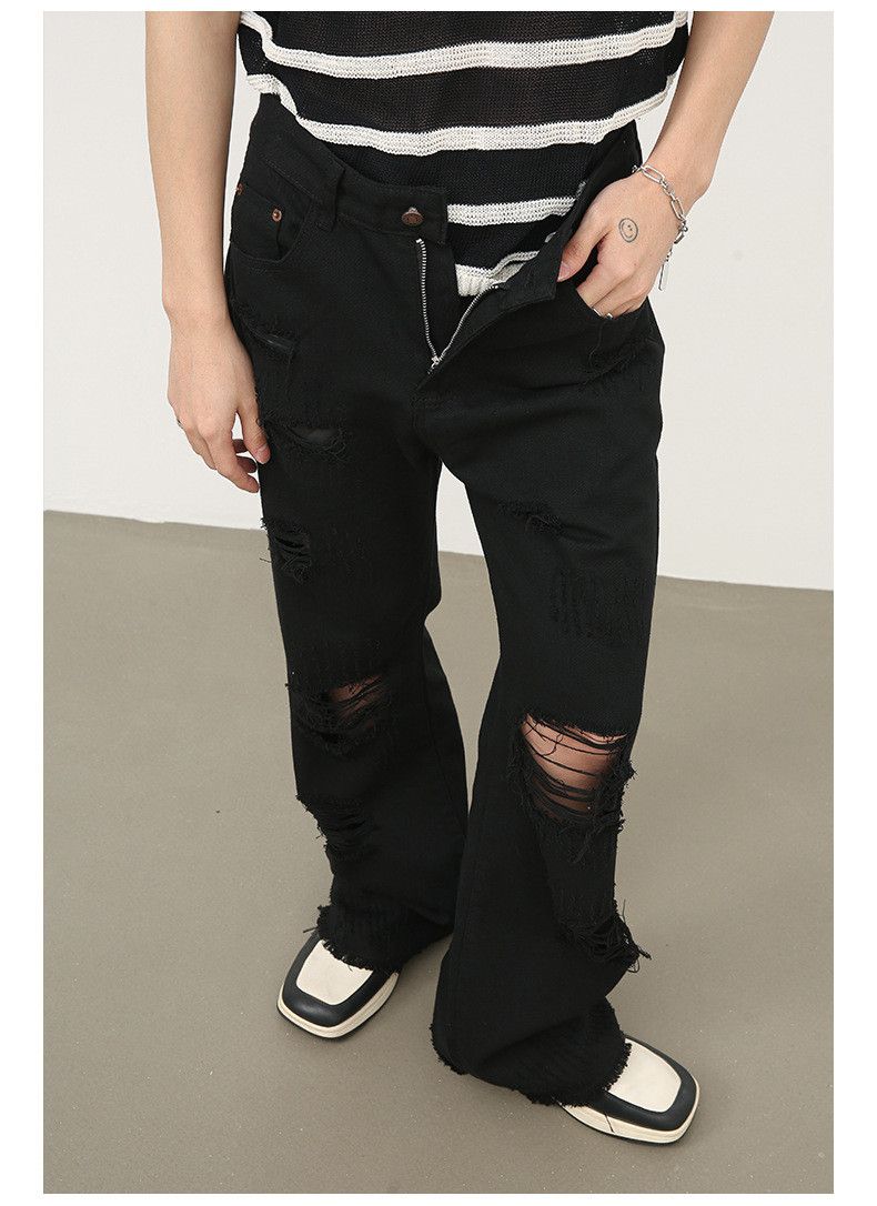 Japanese Brand × Jean Men's American straight high street flared ripped jeans Size US 32 / EU 48 - 5 Thumbnail