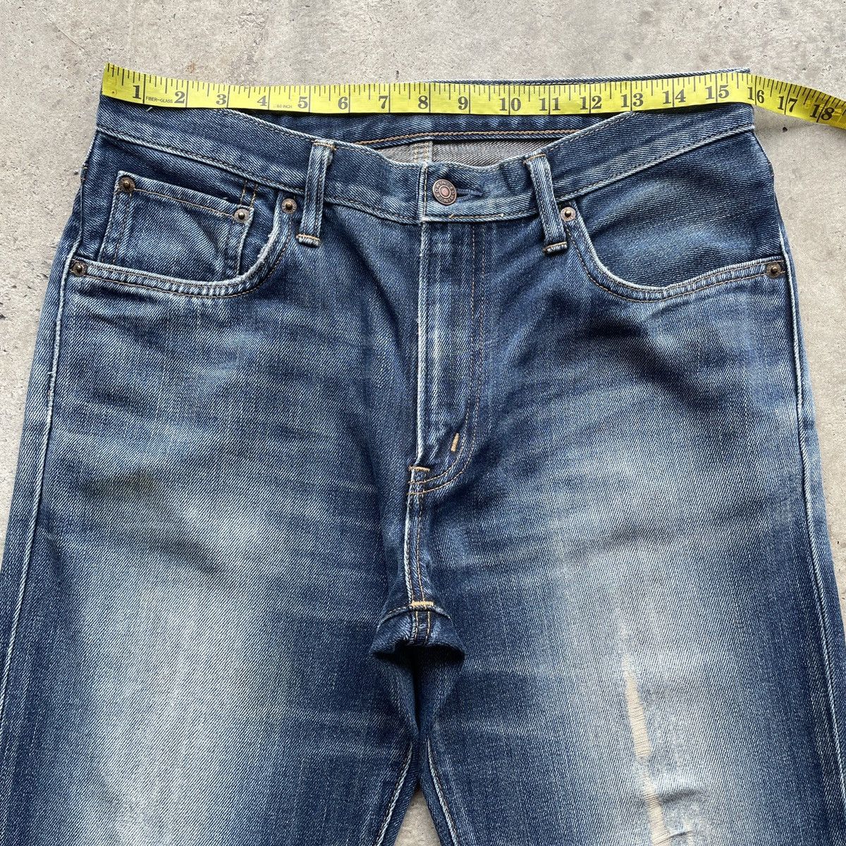 Edwin Vintage Edwin Japan Distressed Jeans Denim Pants Faded W32 Size US 32 / EU 48 - 5 Thumbnail