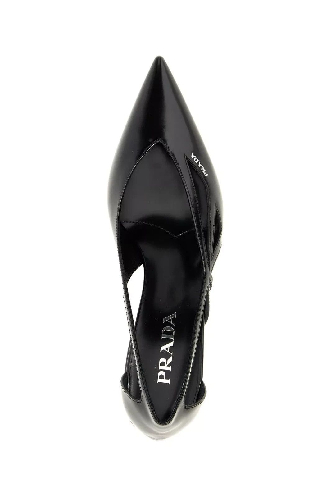 Prada PRADA Cut-Out Black Leather Pumps New And Authentic Size US 10 / IT 40 - 4 Thumbnail